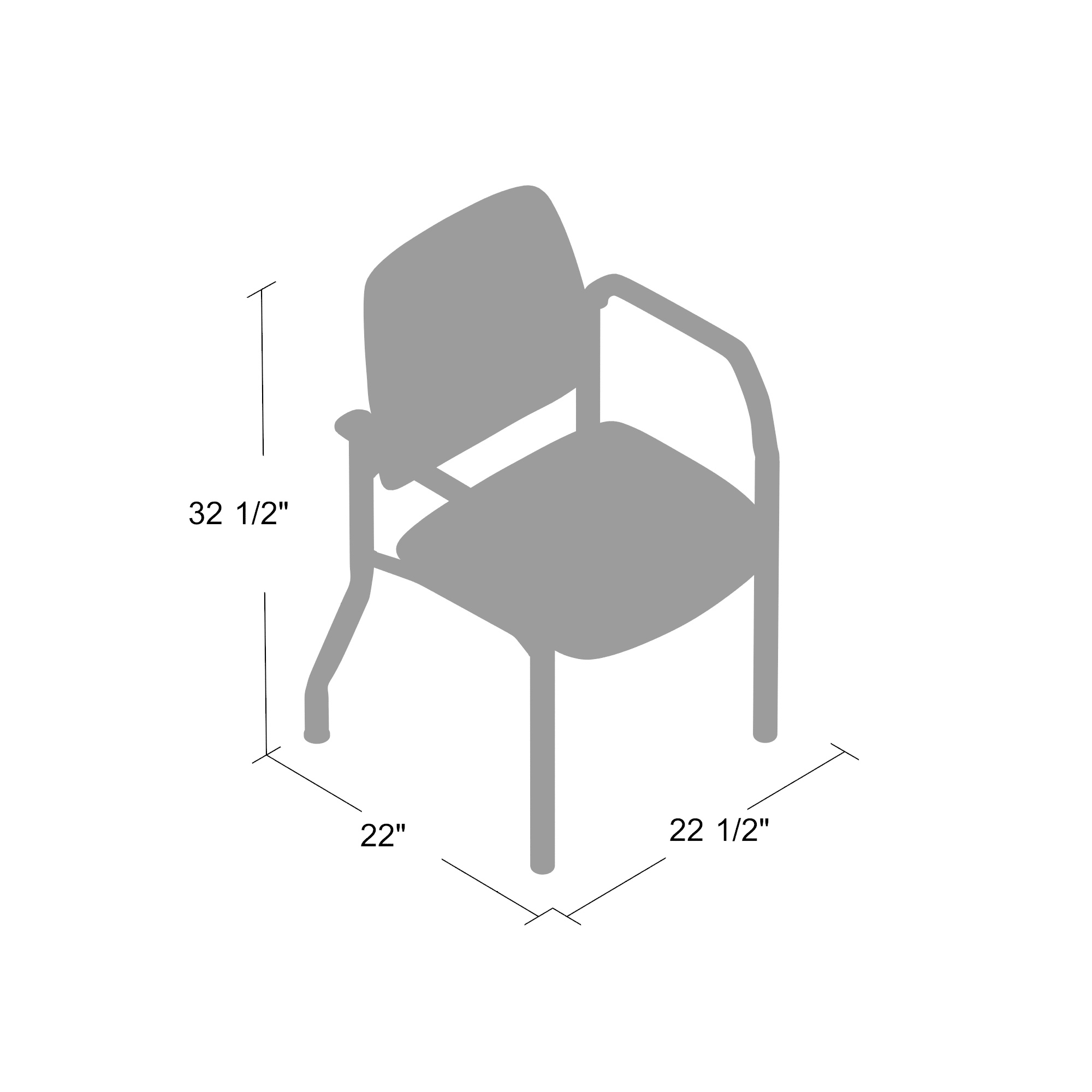 Boss Chair Mid Back Guest Chair, 300 lb capacity, Antimicrobial Vinyl - Image 2