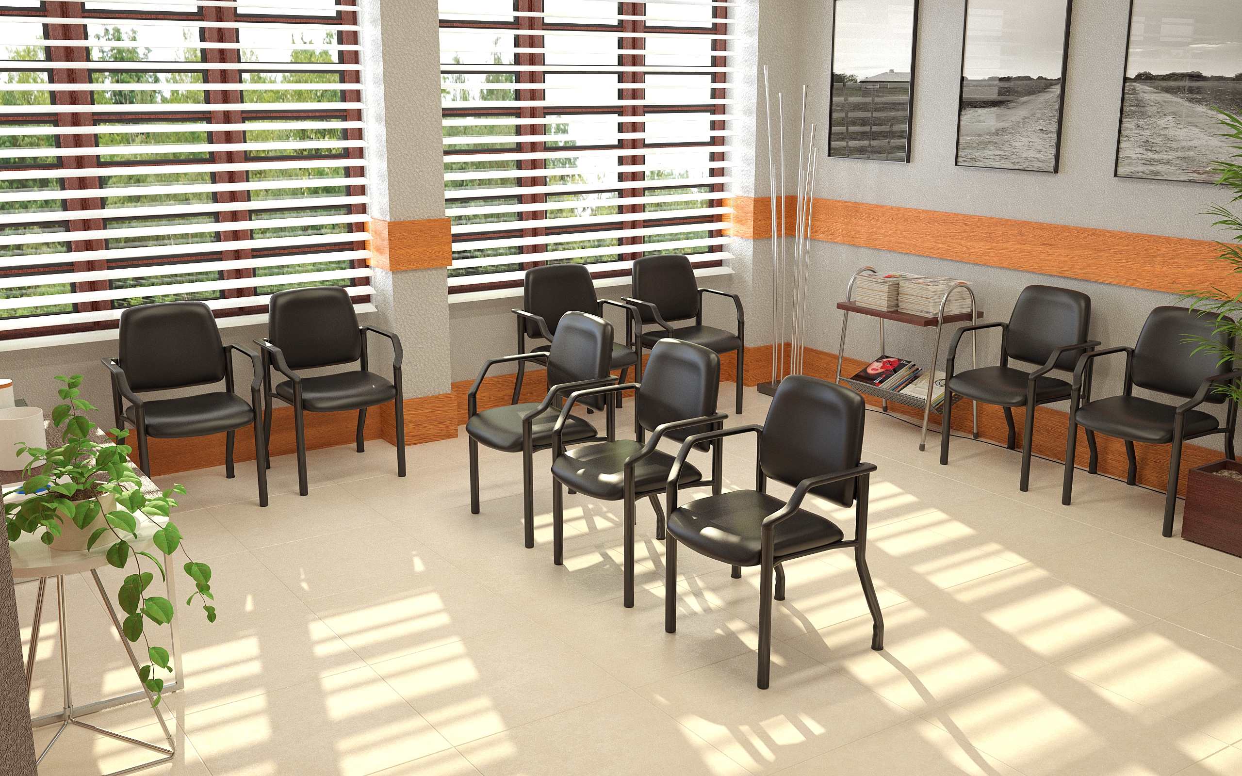 Boss Chair Mid Back Guest Chair, 300 lb capacity, Antimicrobial Vinyl - Image 10