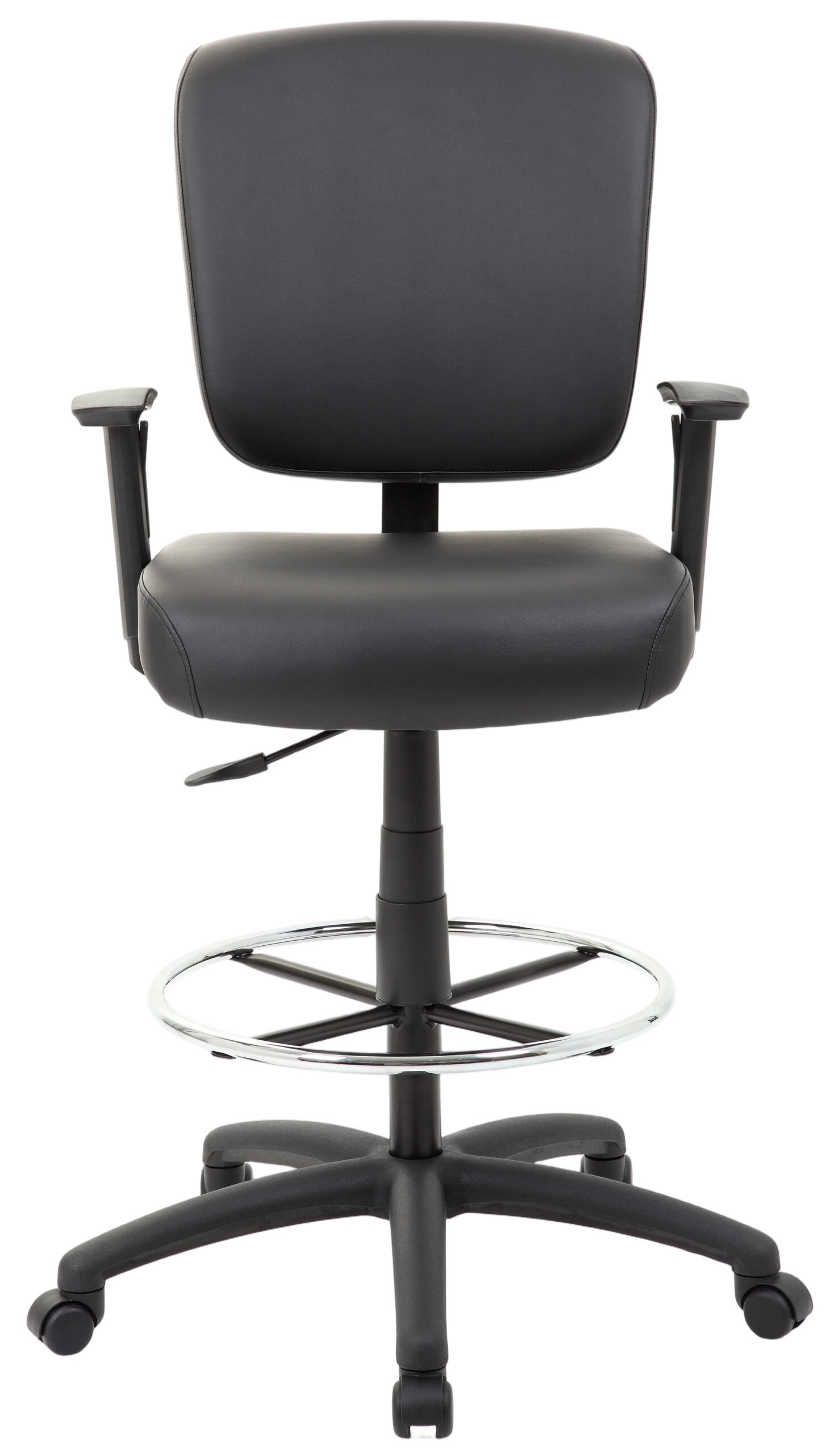 Boss 300 lb Heavy Duty Office Stool w/Adj Armrest, Black - Image 7
