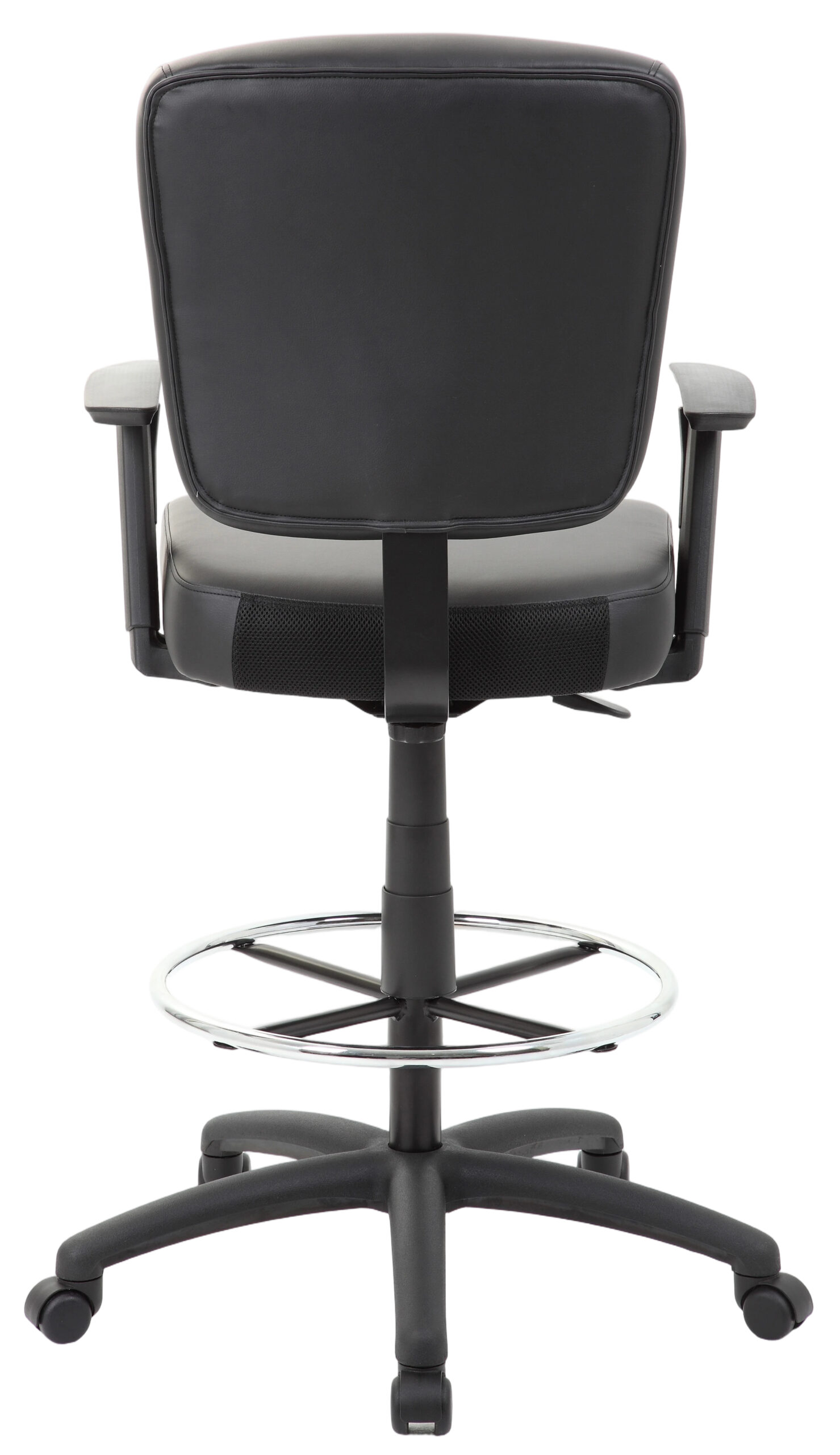 Boss 300 lb Heavy Duty Office Stool w/Adj Armrest, Black - Image 9