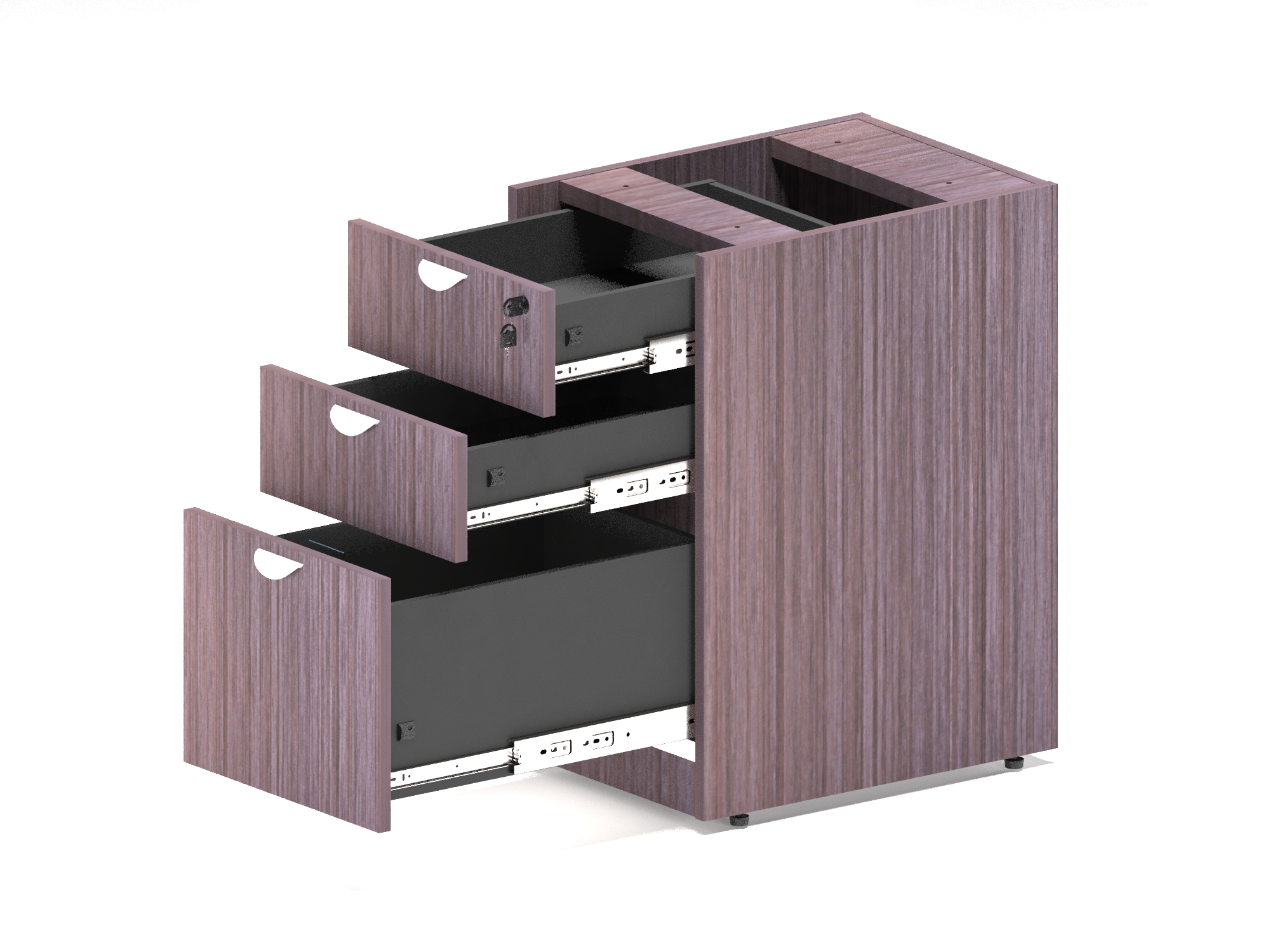 Boss Deluxe Pedestal-Full, Box/Box/File, 15.5W*22D, Driftwood - Image 2