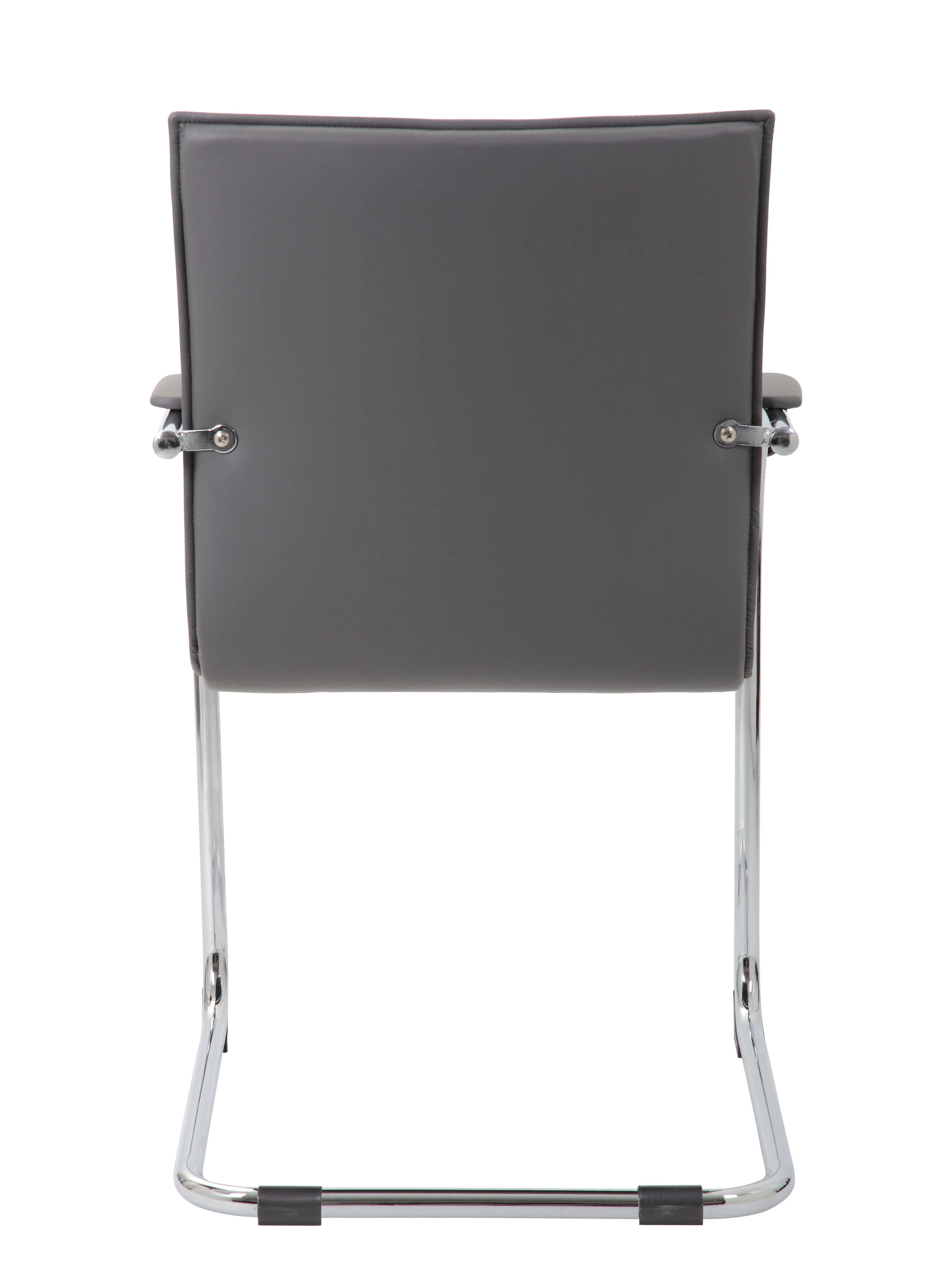 Boss Chrome Frame Grey Caressoftplus Vinyl Side Chair, (set of 2) - Image 5