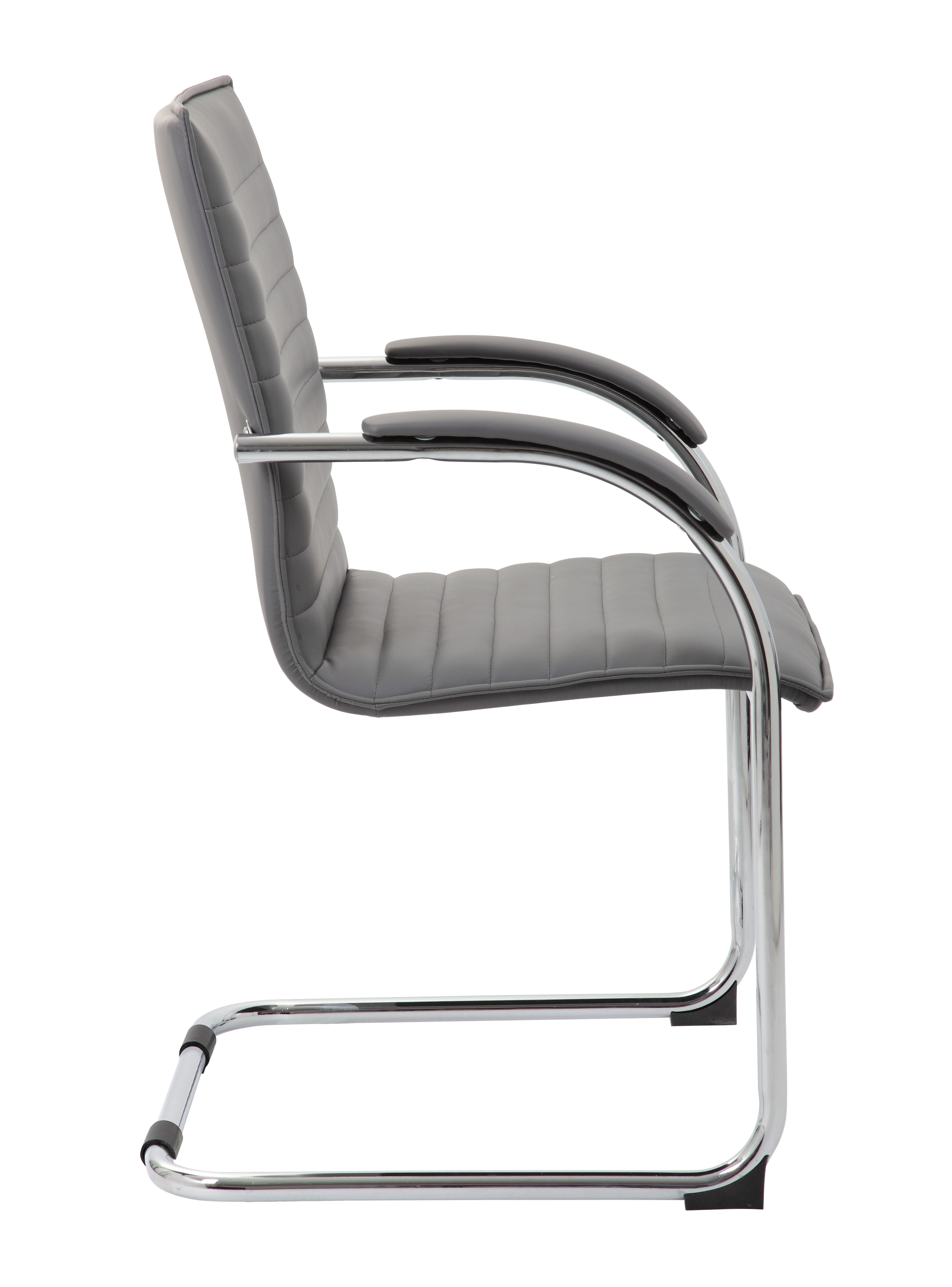 Boss Chrome Frame Grey Caressoftplus Vinyl Side Chair, (set of 2) - Image 6