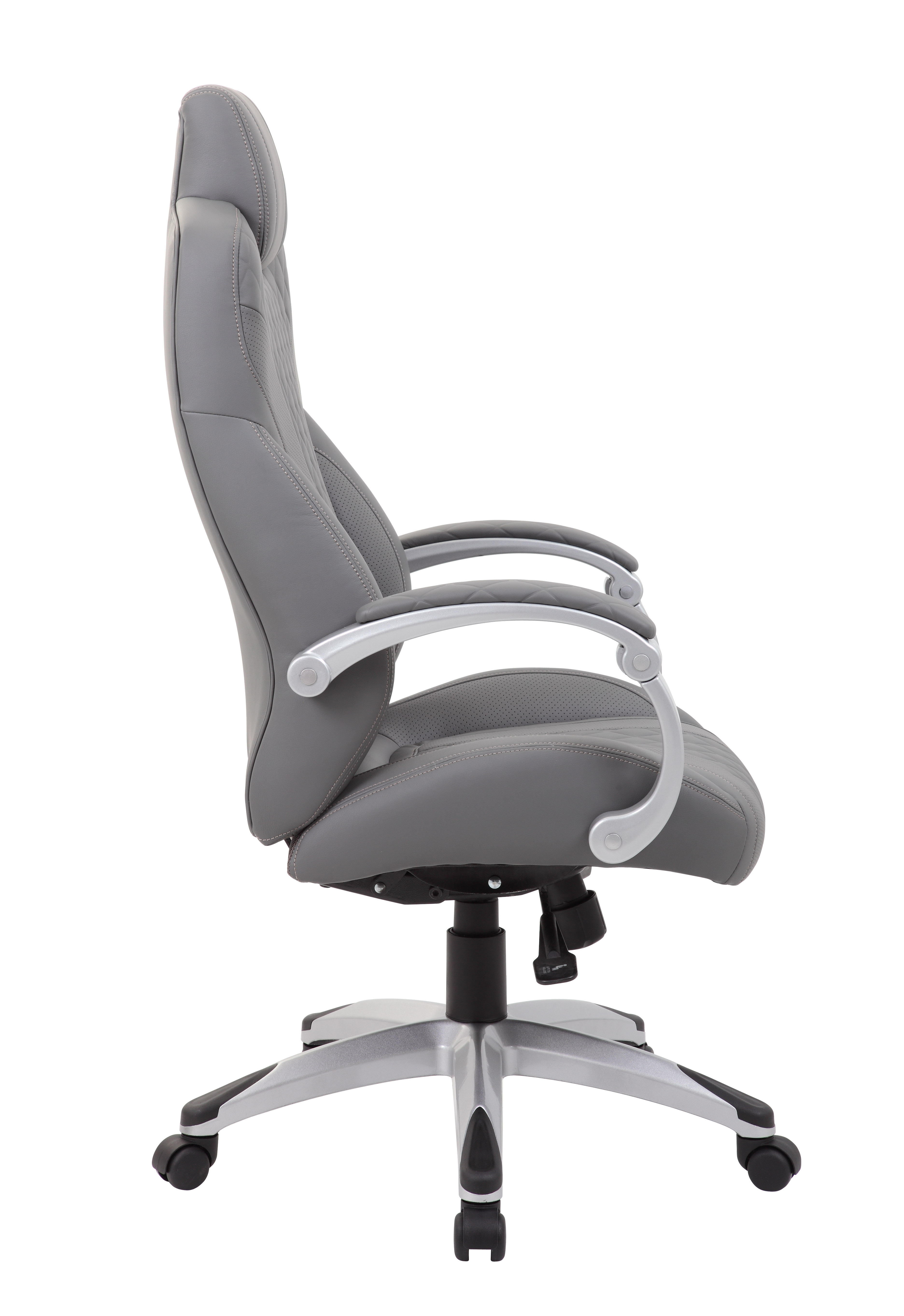 Boss Bentley Hinged Arm Executive Chair With Synchro-Tilt, Grey - Image 5