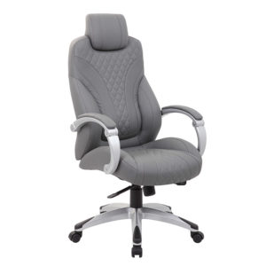 Boss Bentley Hinged Arm Executive Chair With Synchro-Tilt, Grey