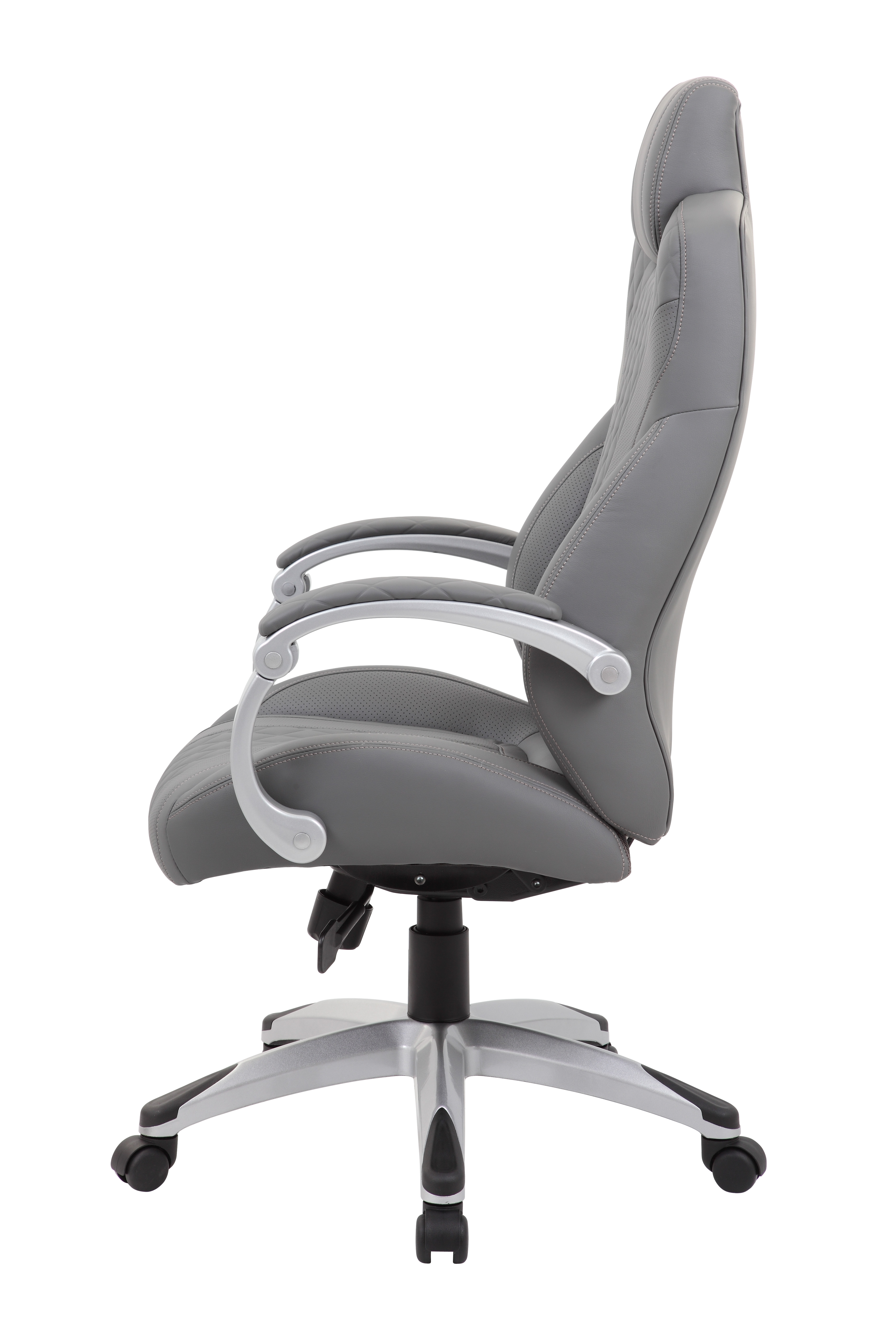 Boss Bentley Hinged Arm Executive Chair With Synchro-Tilt, Grey - Image 7