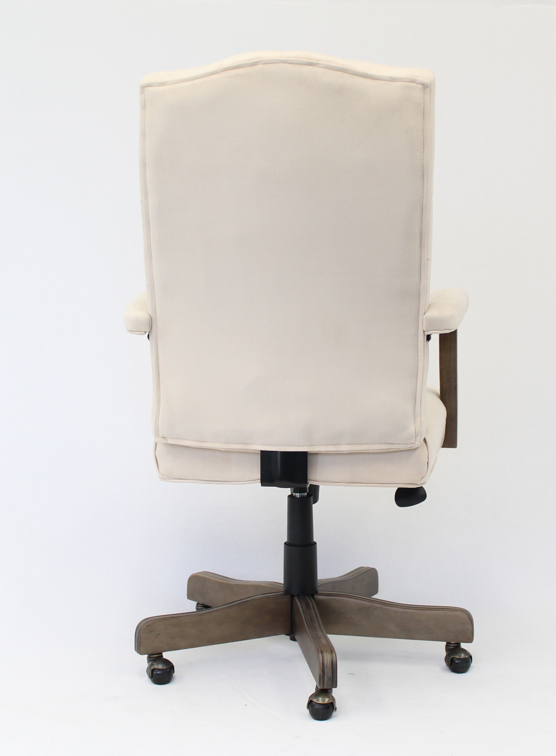 BOSS Executive Champagne Velvet Chair With Driftwood Finish Frame - Image 5