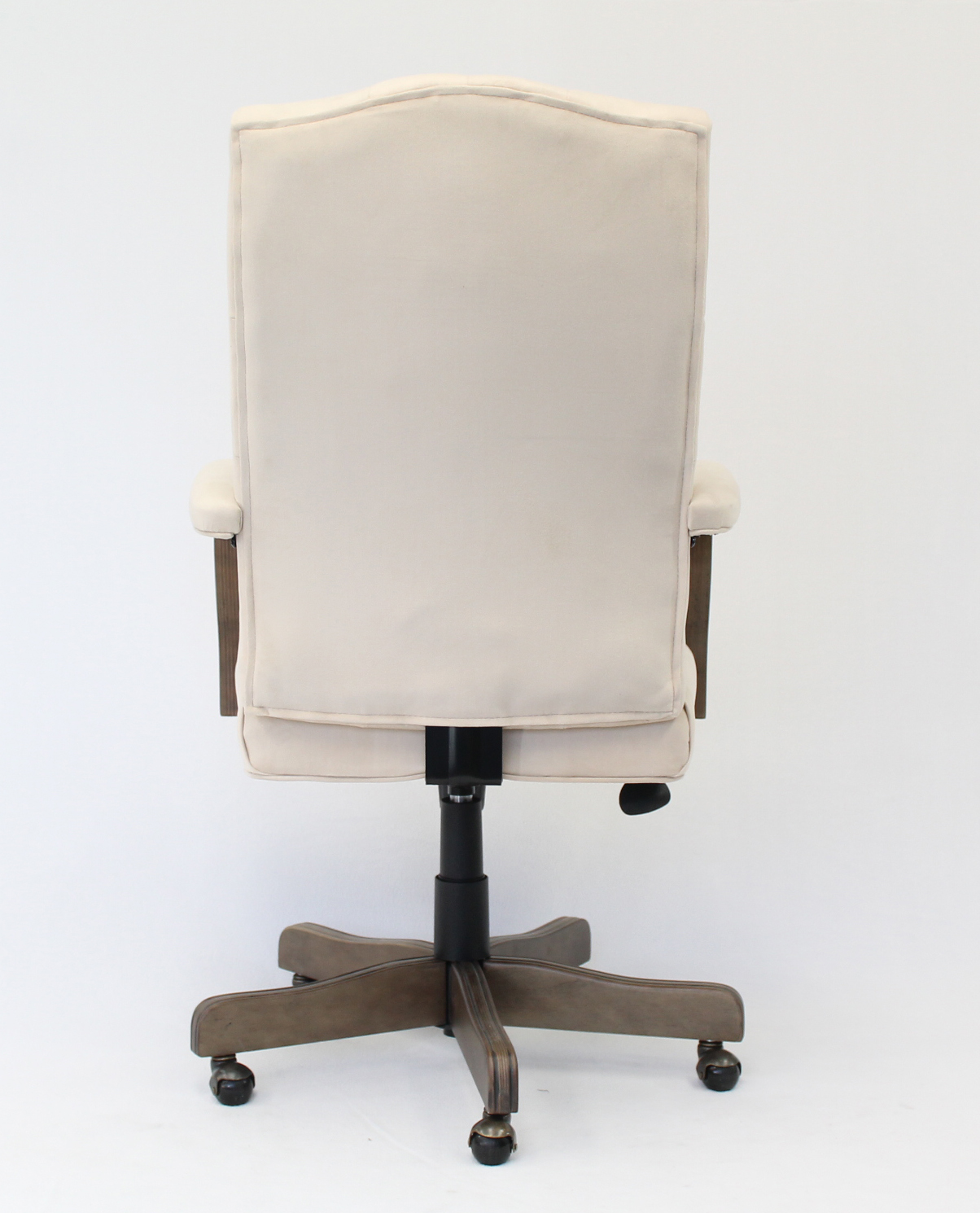 BOSS Executive Champagne Velvet Chair With Driftwood Finish Frame - Image 7