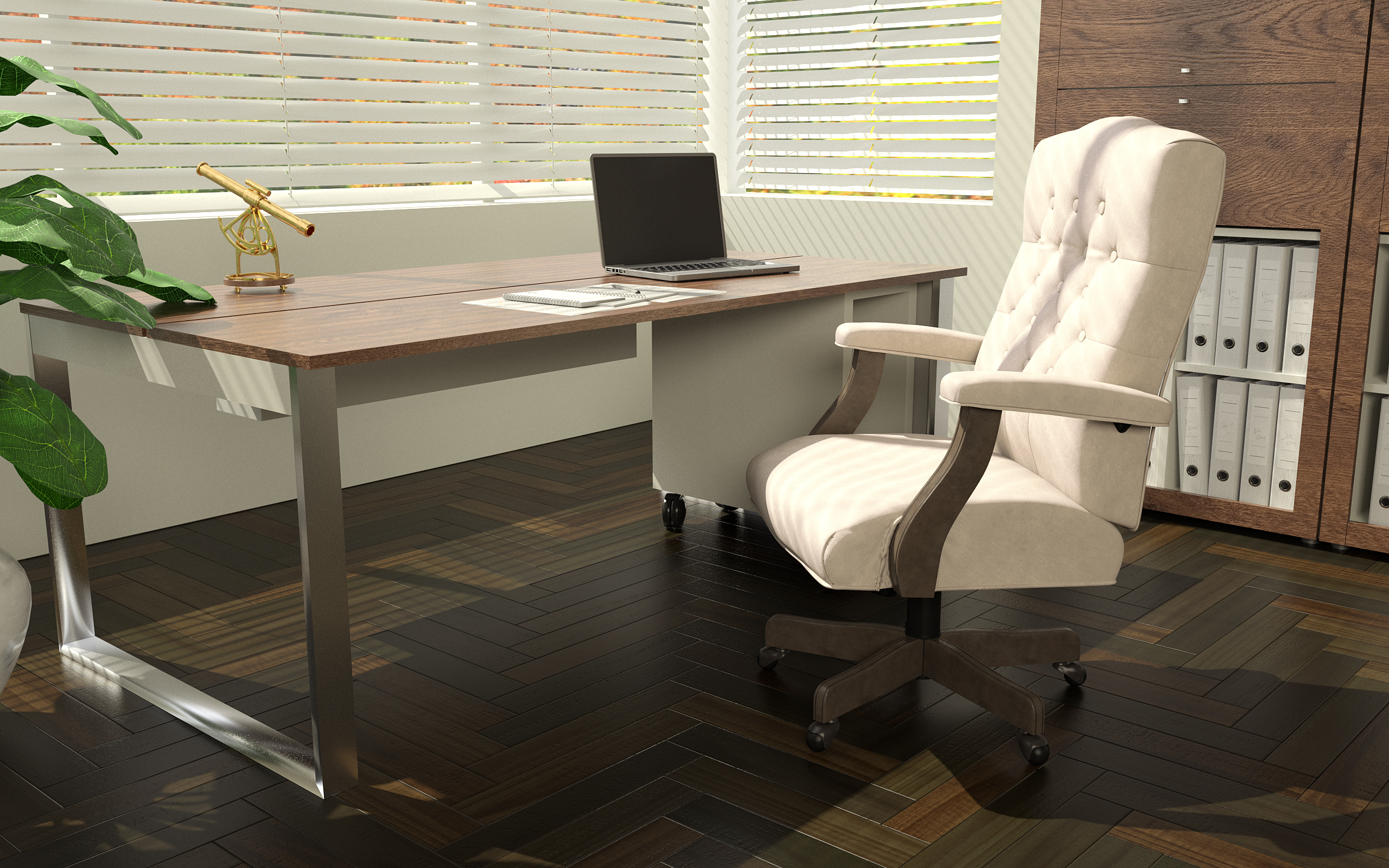 BOSS Executive Champagne Velvet Chair With Driftwood Finish Frame - Image 9