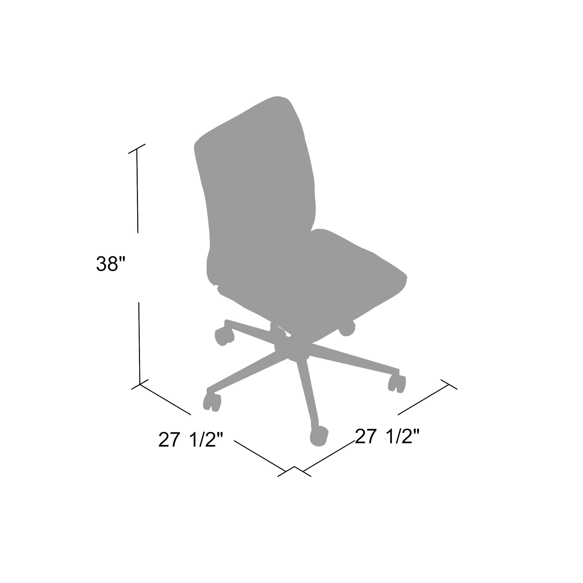 Boss Millennial Modern Home Office Chair , Black - Image 8