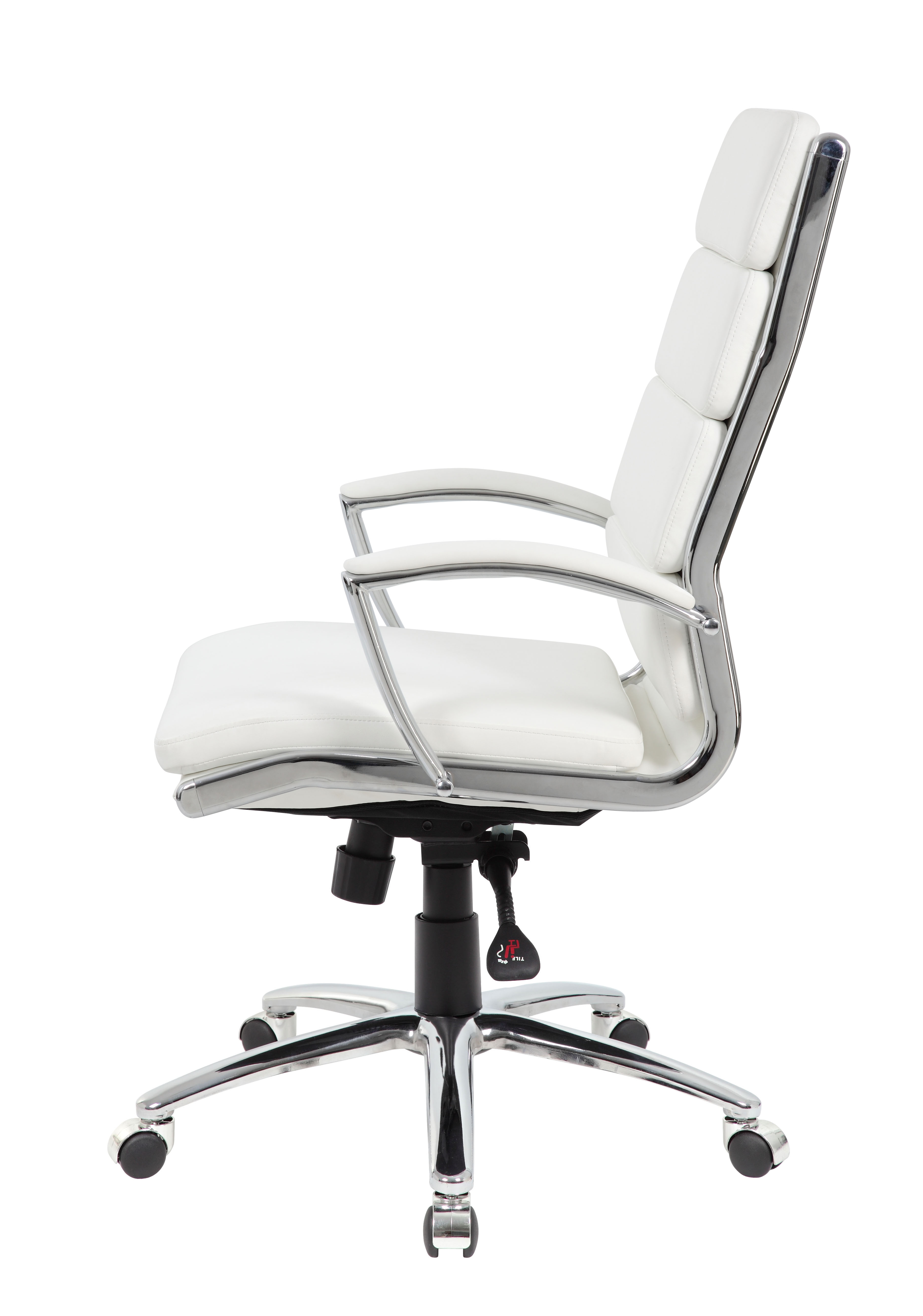 Boss Executive Caressoftplus Vinyl Chair with Metal Chrome Finish - Image 4