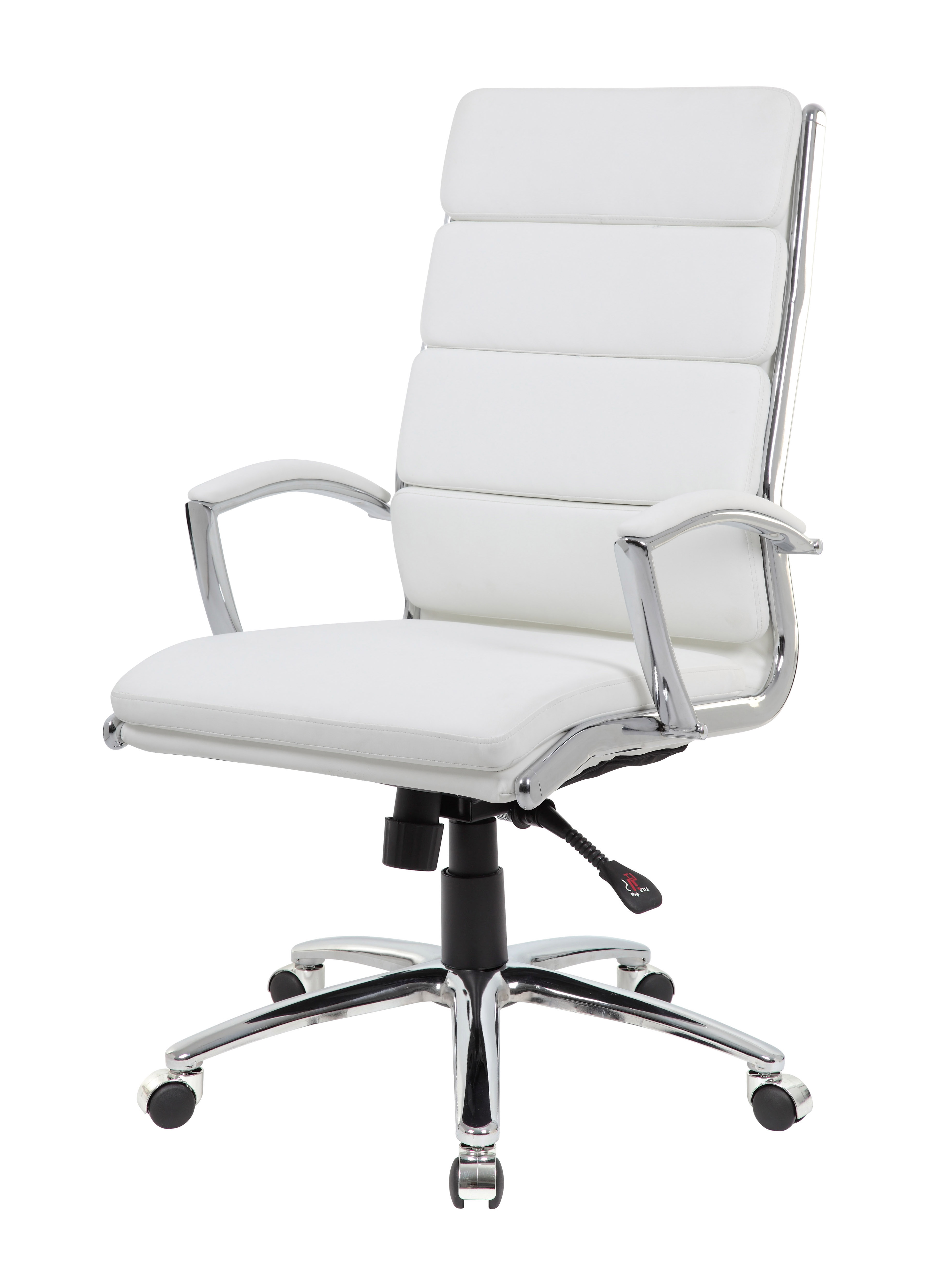 Boss Executive Caressoftplus Vinyl Chair with Metal Chrome Finish - Image 5