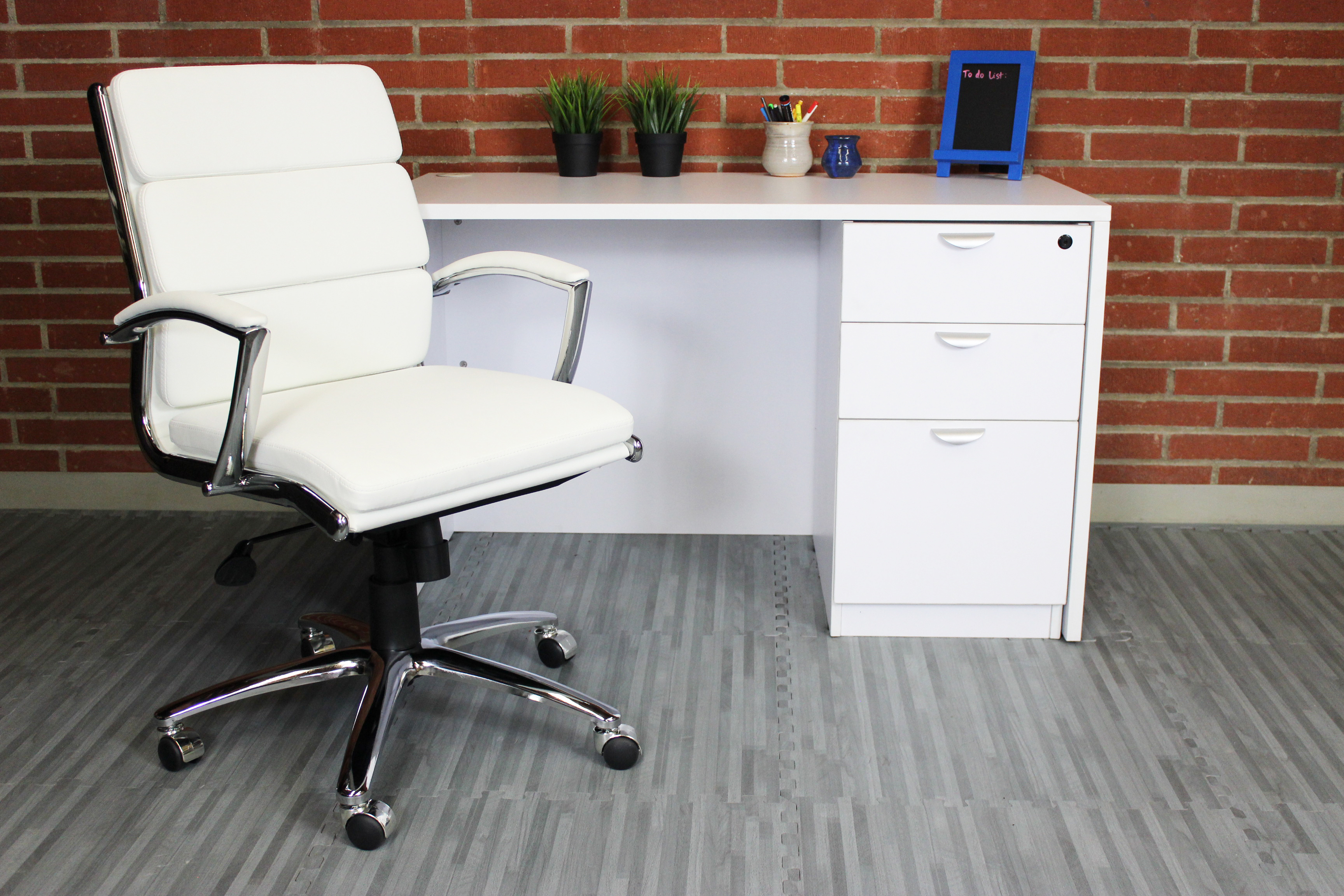 Boss Caressoftplus Vinyl Executive Mid-Back Chair - Image 8