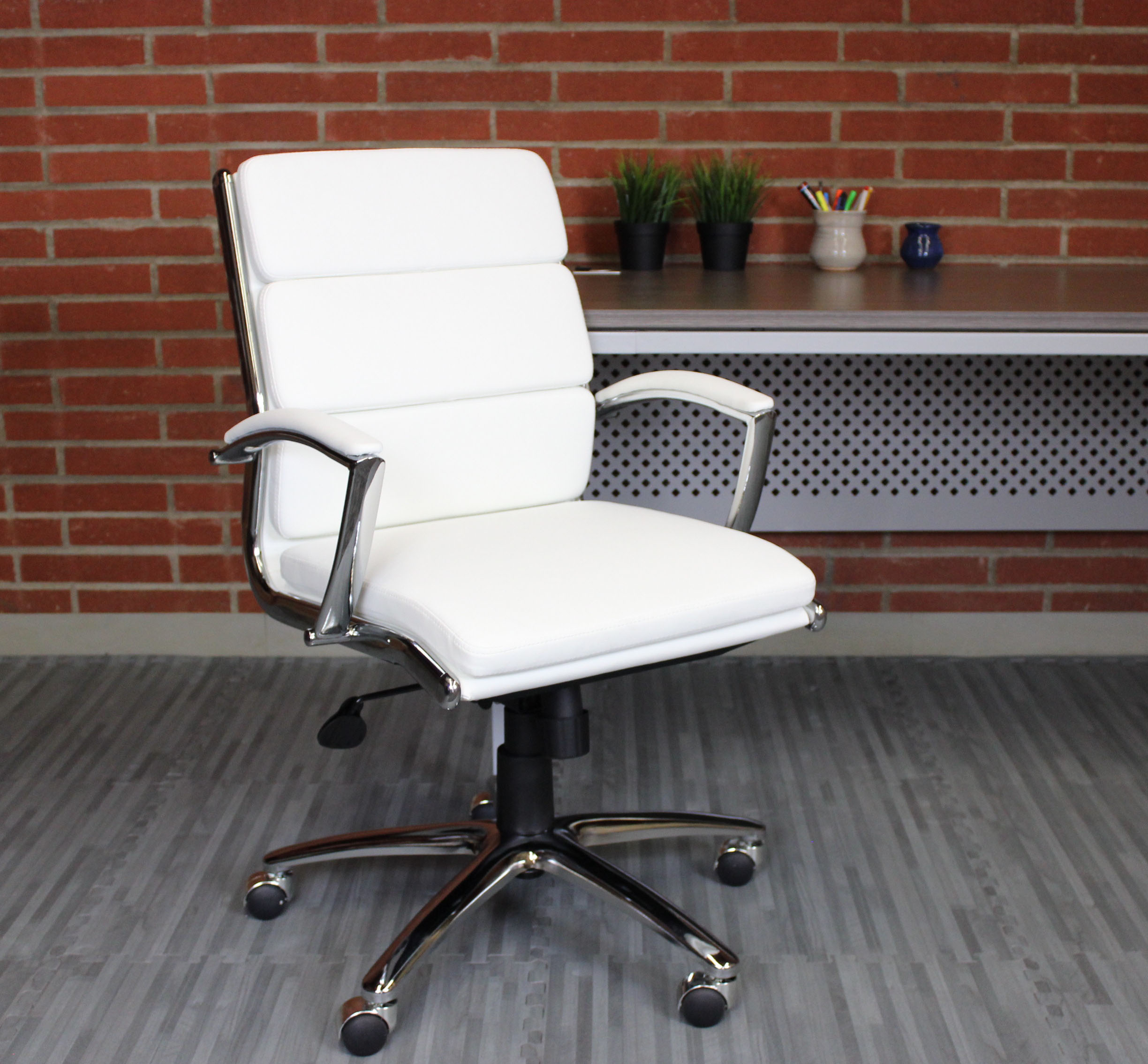 Boss Caressoftplus Vinyl Executive Mid-Back Chair - Image 9