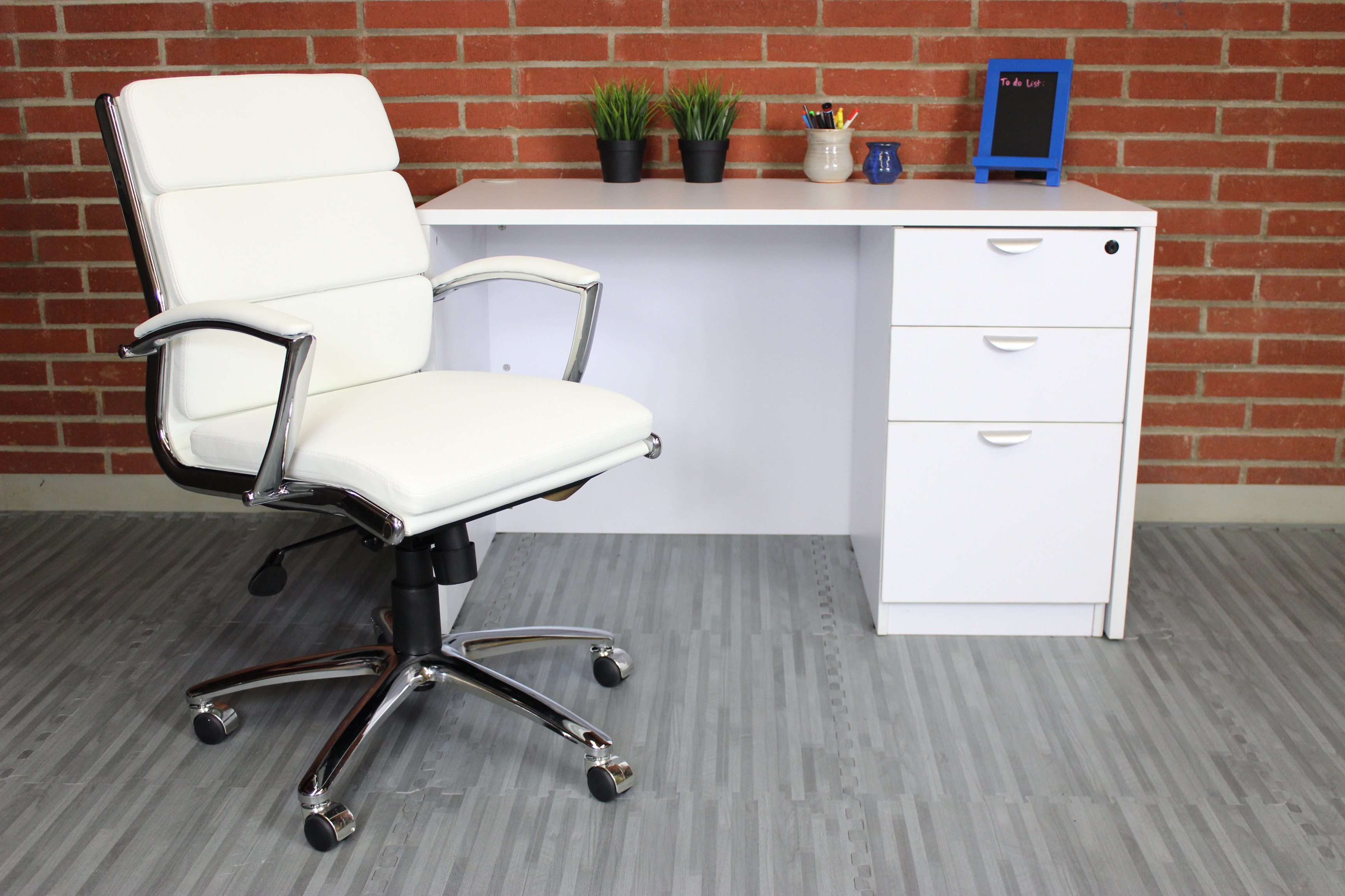 Boss Caressoftplus Vinyl Executive Mid-Back Chair - Image 11