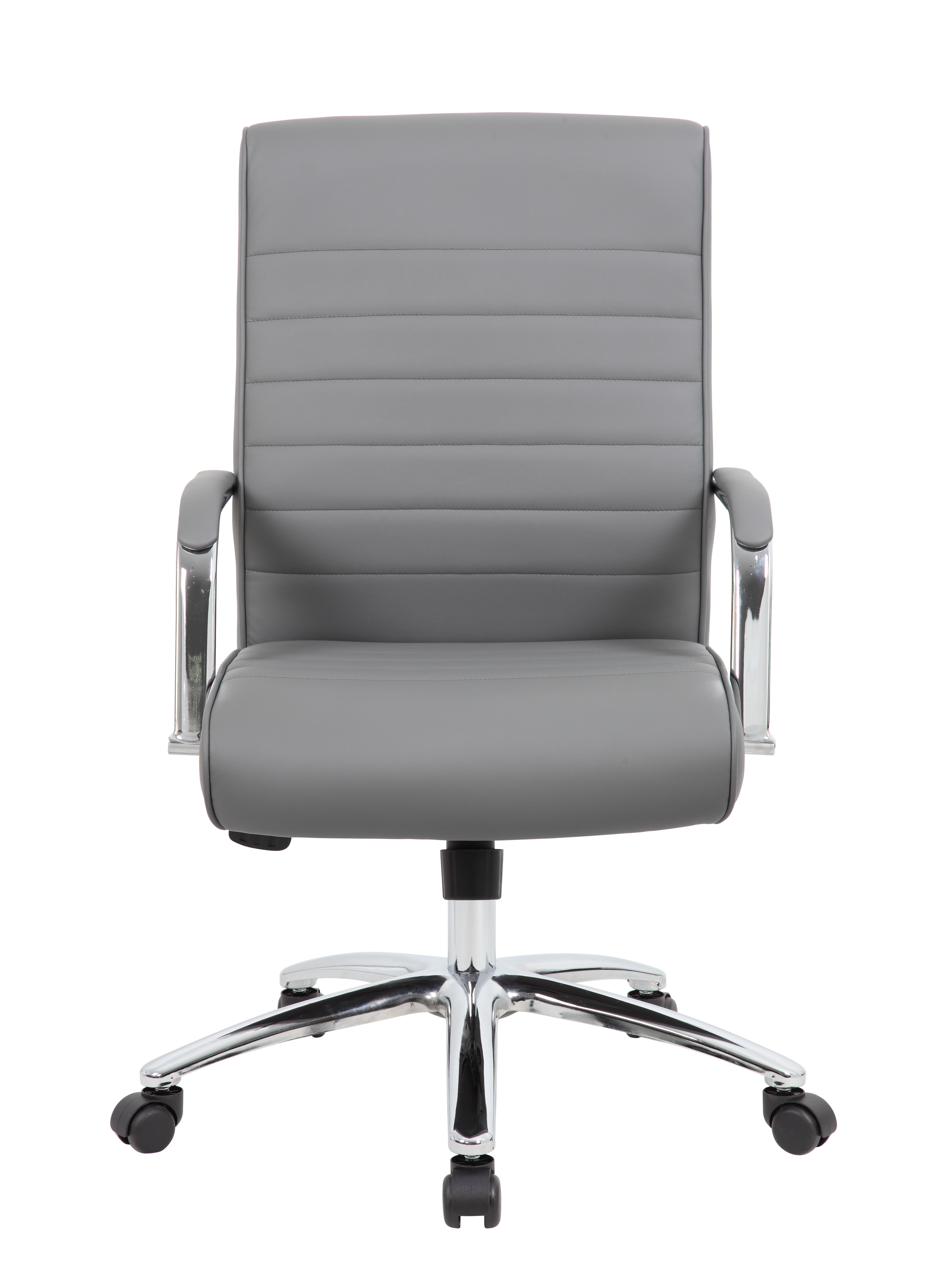 Boss Modern Executive Conference Chair-Ribbed Grey - Image 3