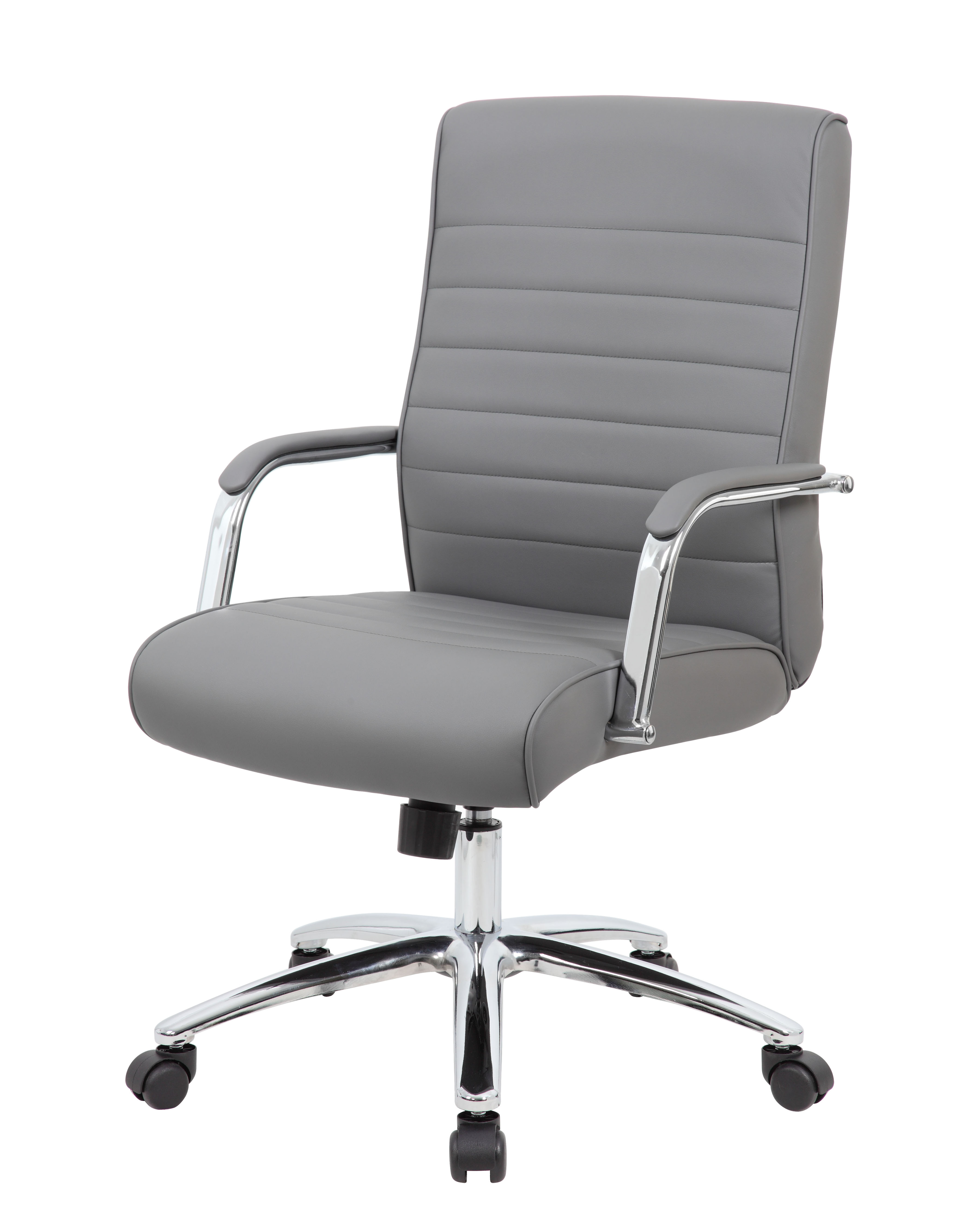 Boss Modern Executive Conference Chair-Ribbed Grey - Image 7