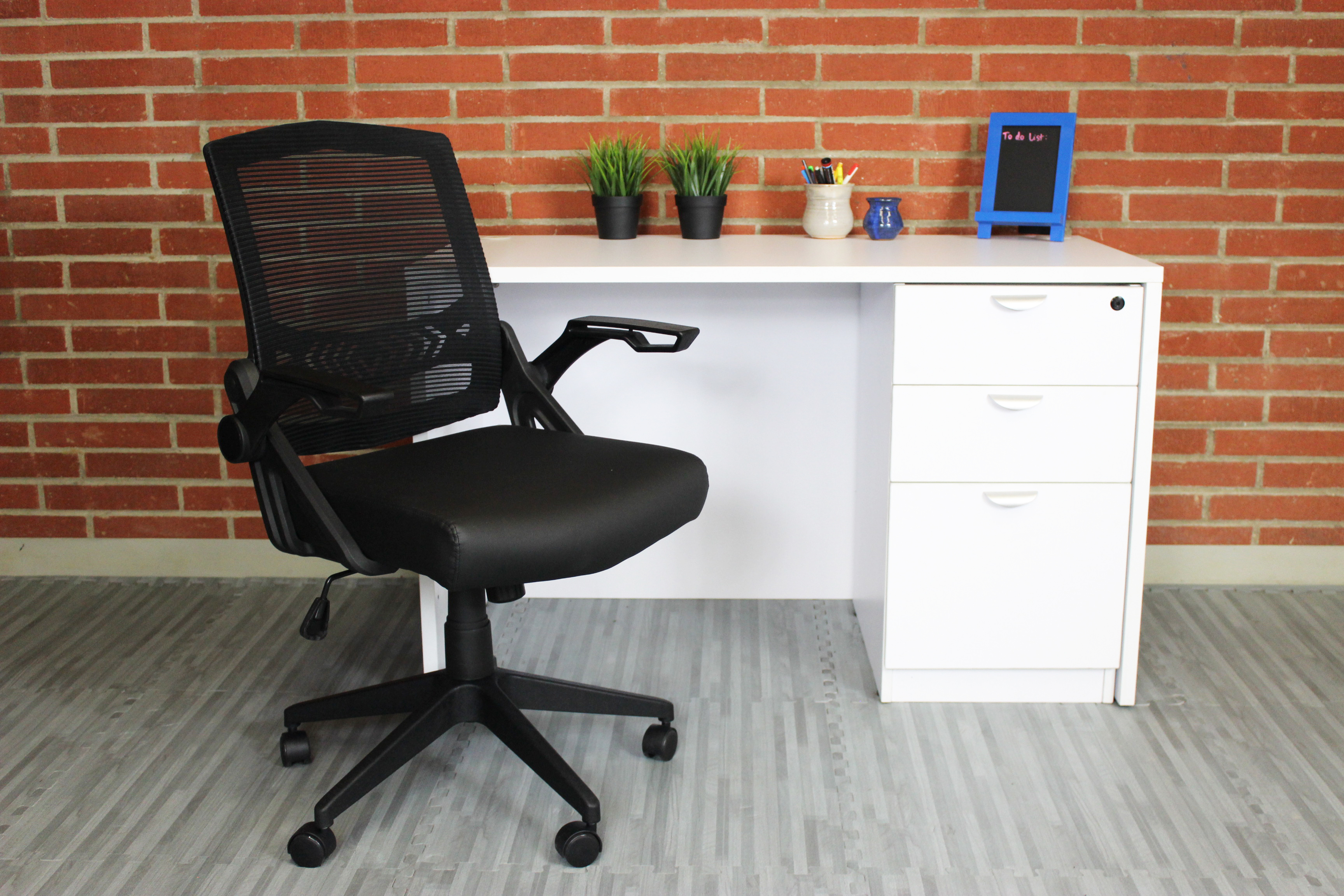 Boss NTR Black Flip Arm Mesh Task Chair - Image 10