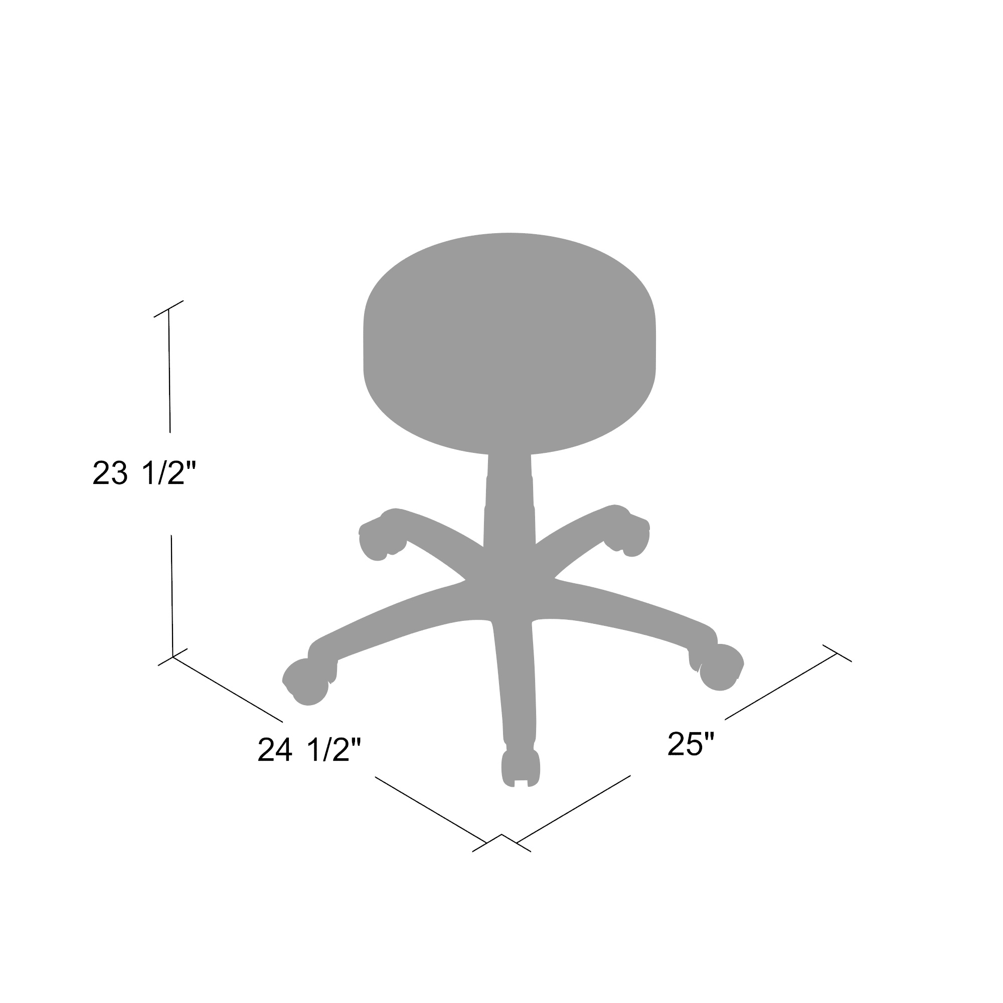 Boss Office AM Vinyl DOT stool, Black - Image 5