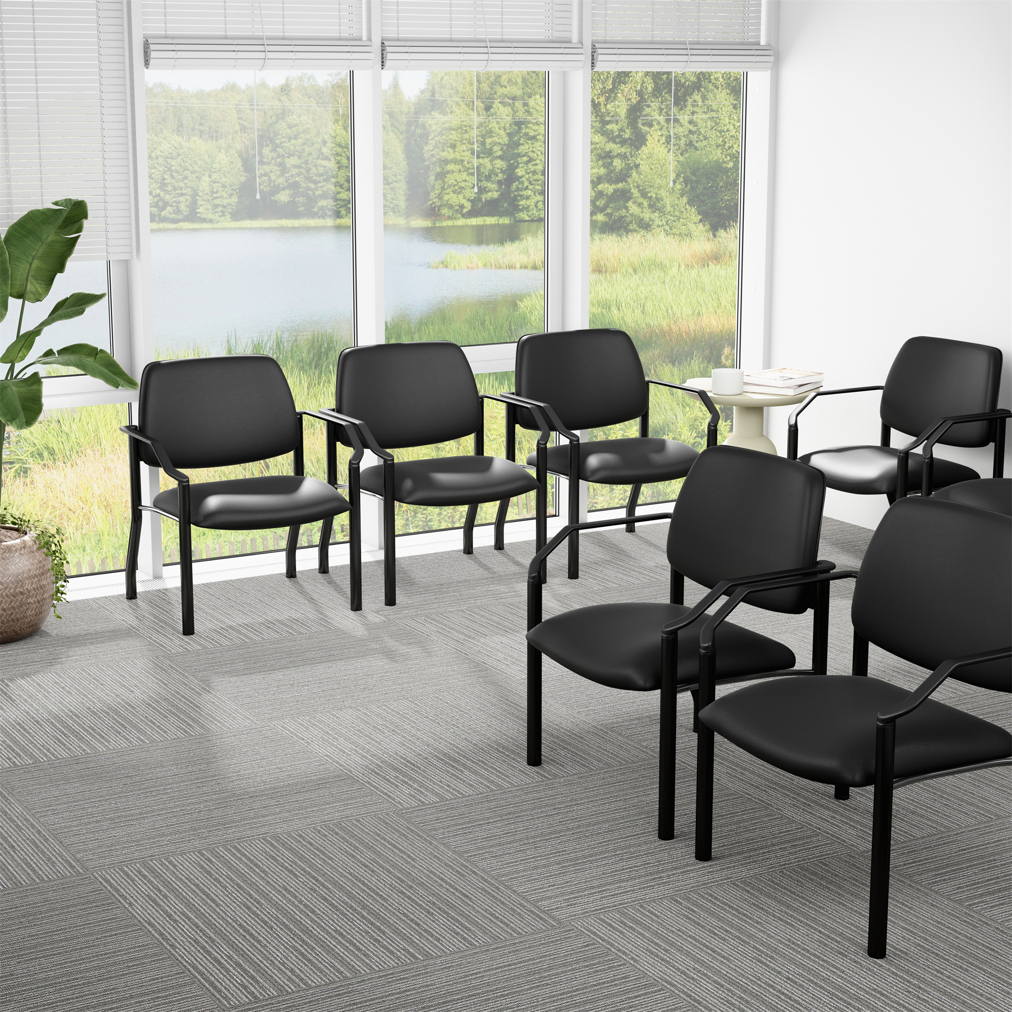Boss Chair Mid Back Guest Chair, 500 lb capacity, Antimicrobial Vinyl - Image 8