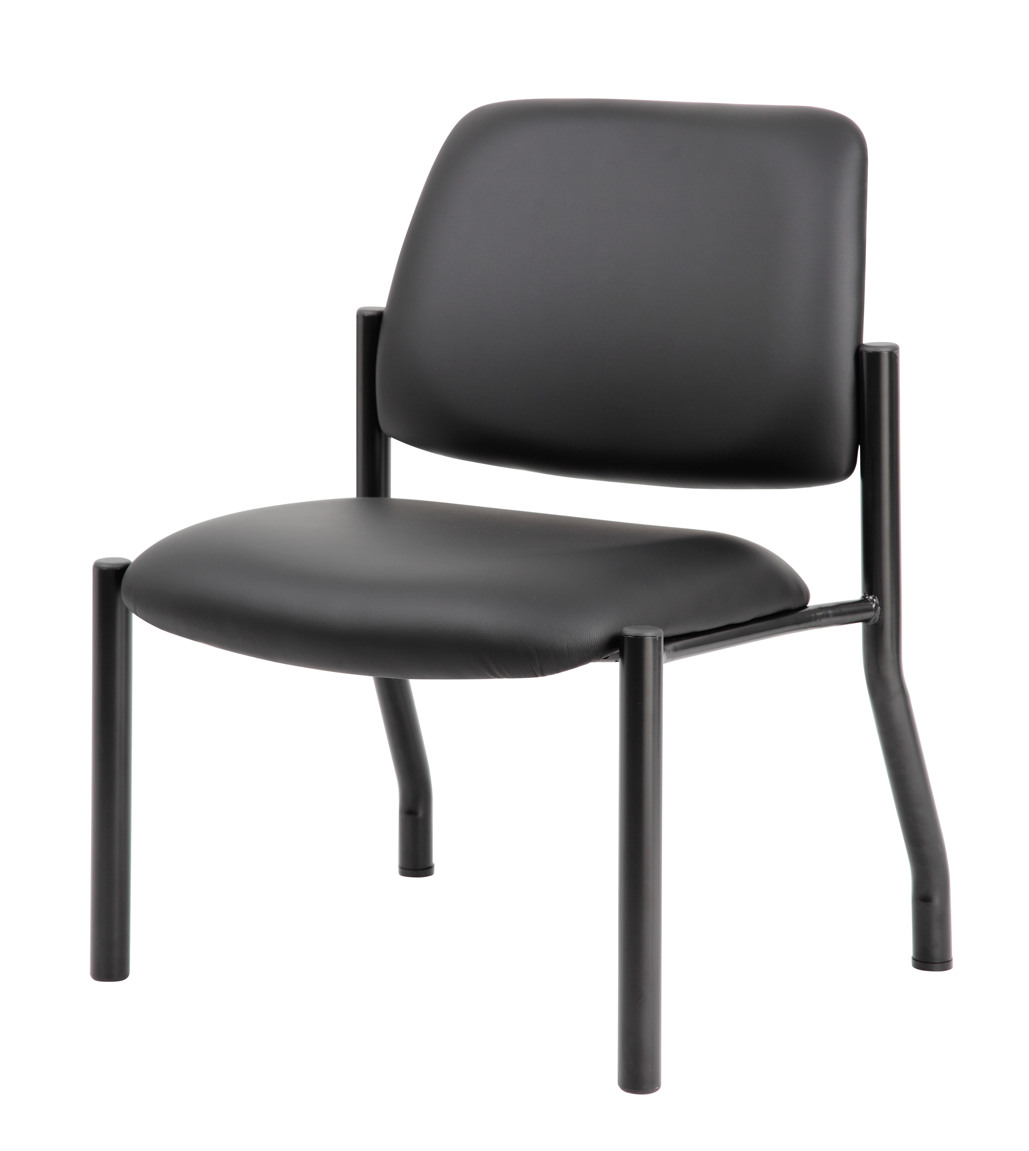 Boss Chair Mid Back Armless Guest Chair, 400 lb capacity, Antimicrobial Vinyl - Image 3