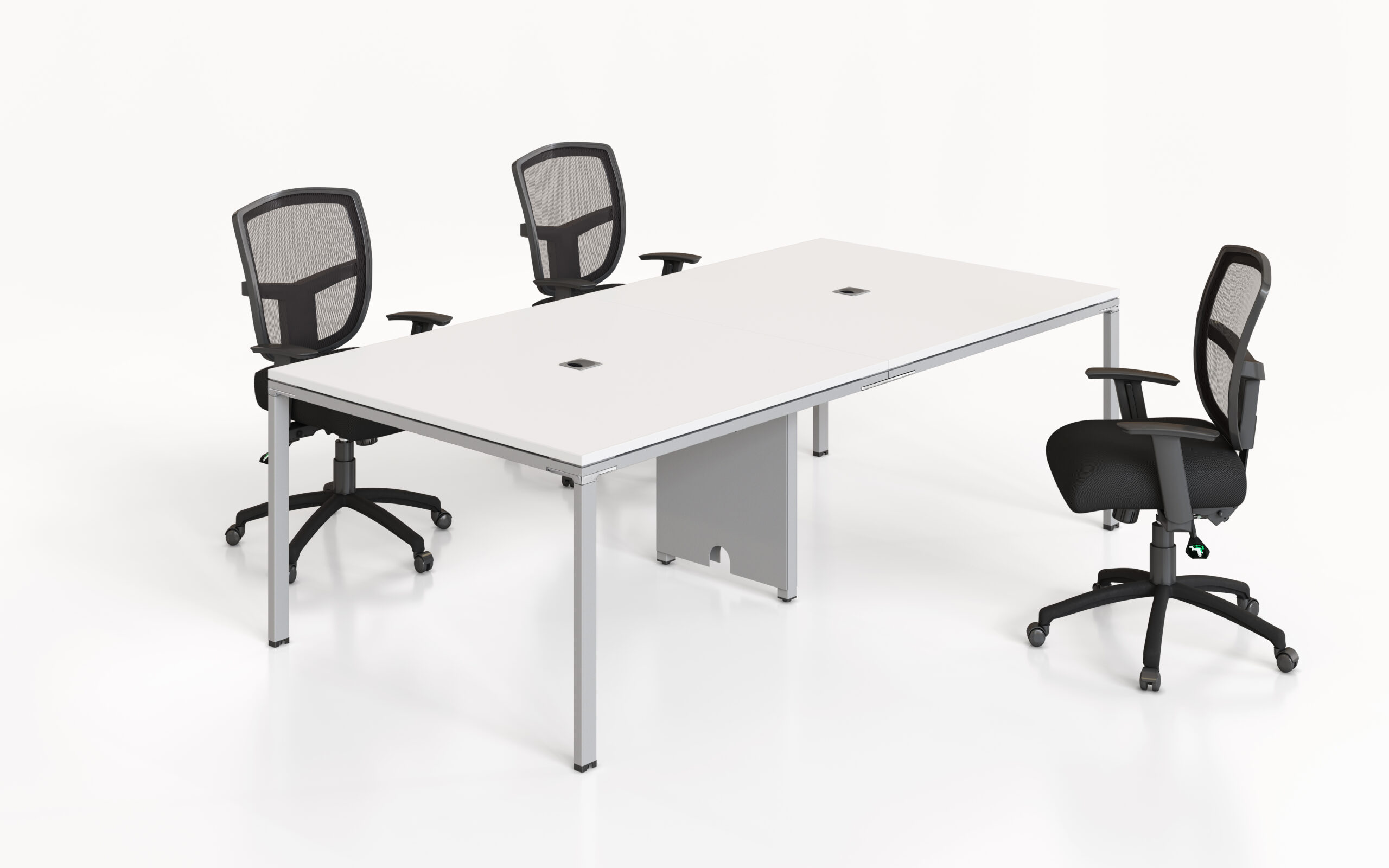 Boss Simple System 95 X 47 Meeting Table, White - Image 4