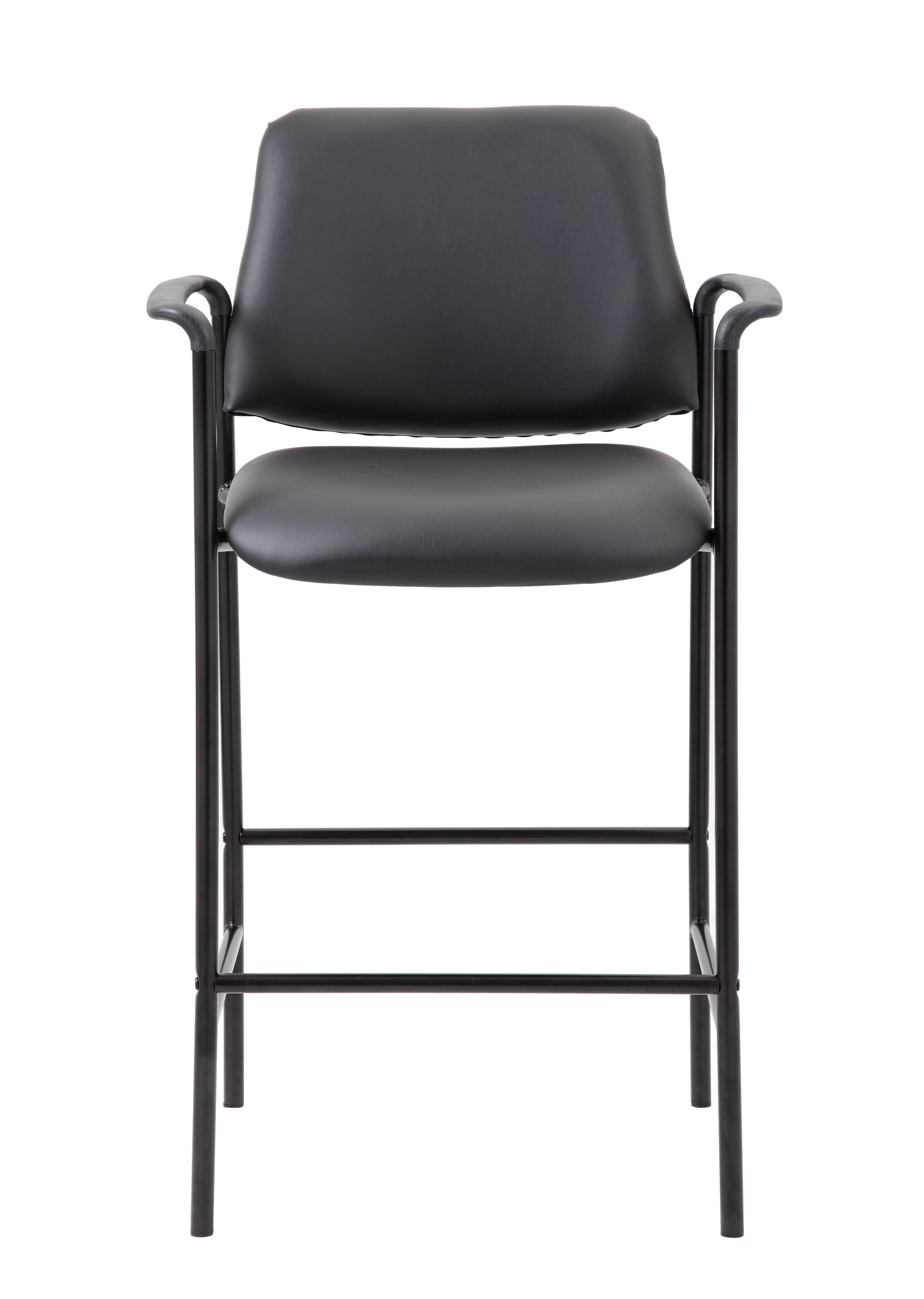 Boss Contemporary Cafe Height Stool In Black Caressoft Vinyl - Image 5