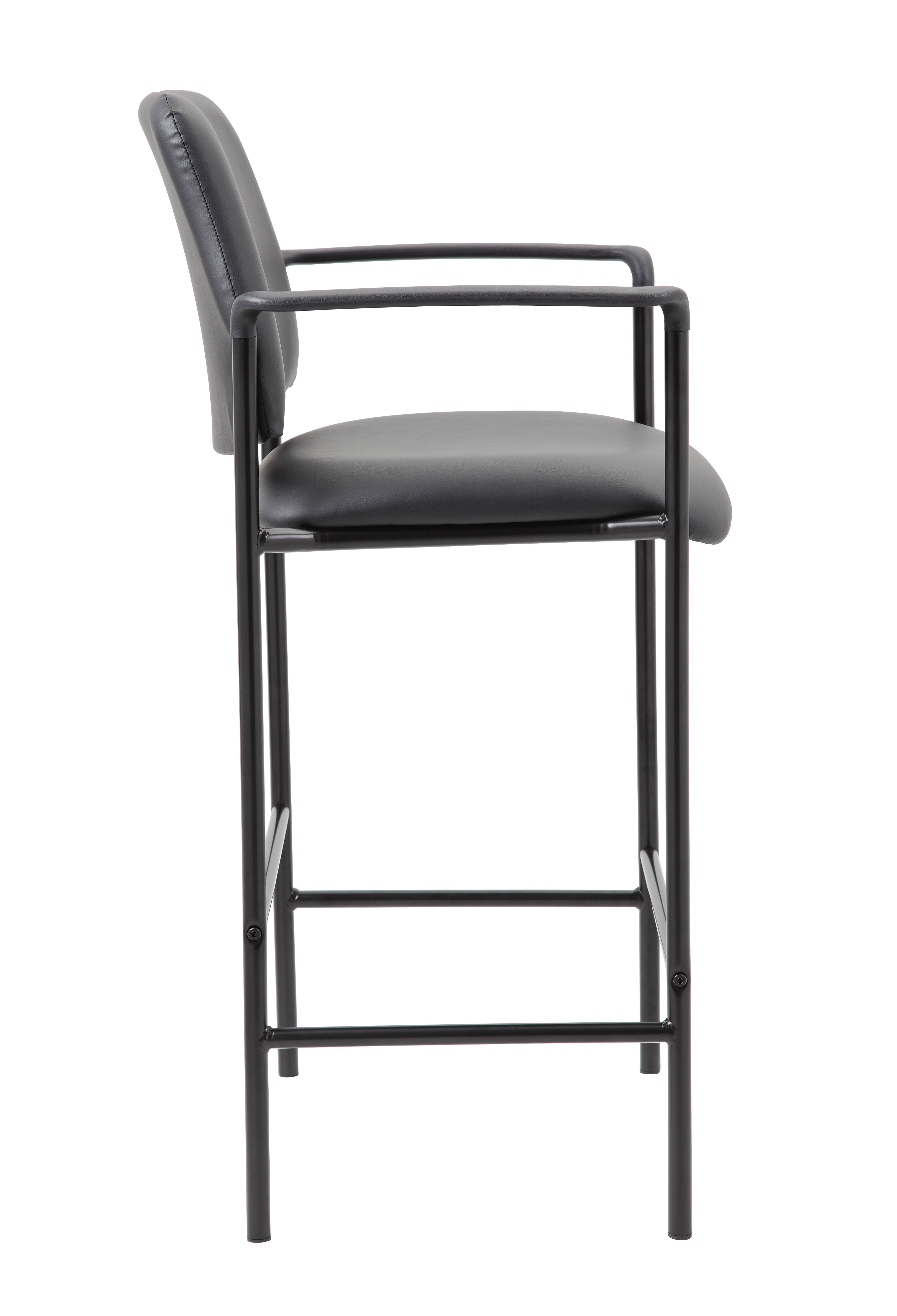 Boss Contemporary Cafe Height Stool In Black Caressoft Vinyl - Image 6