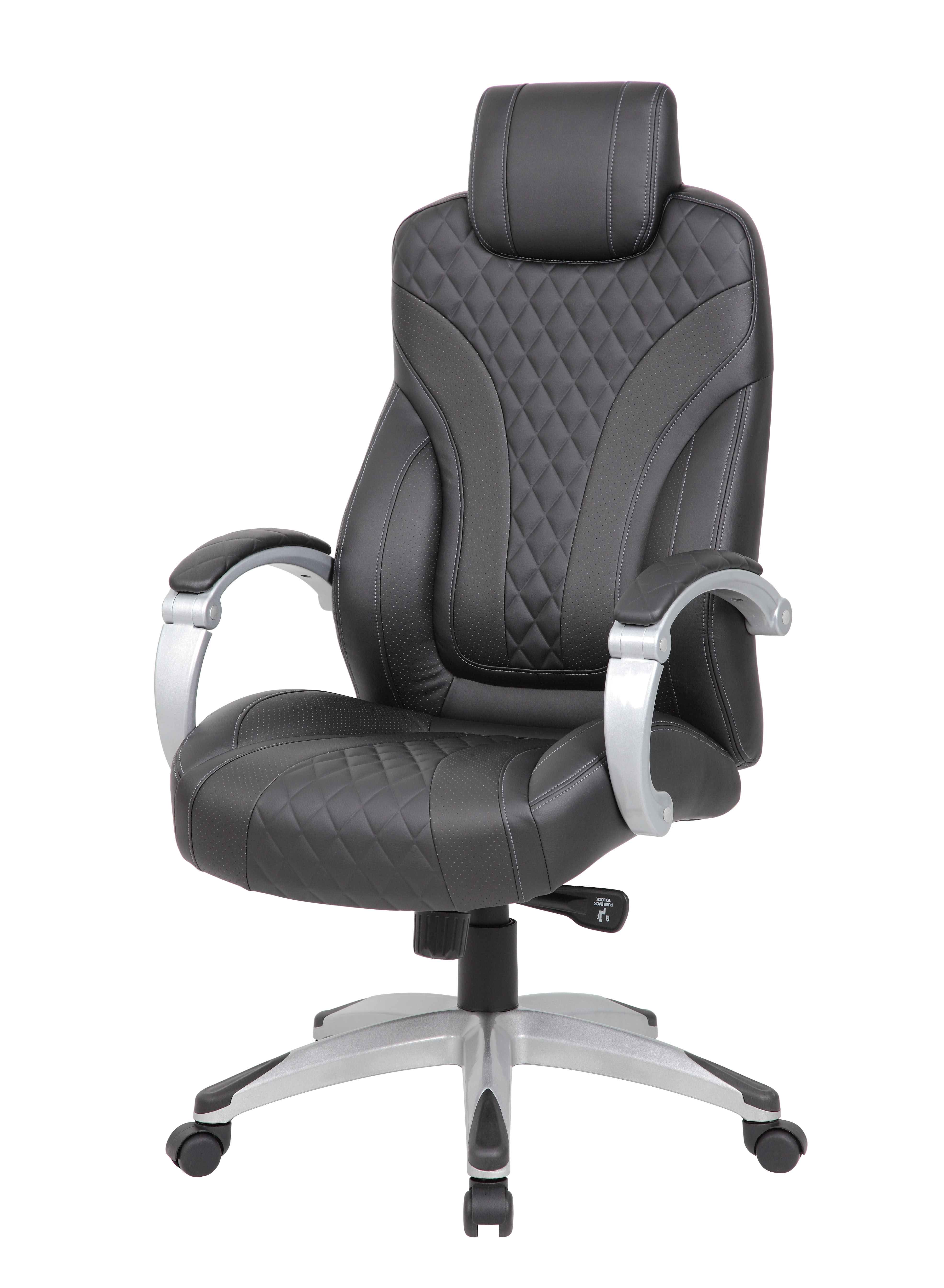 Boss Bentley Hinged Arm Executive Chair With Synchro-Tilt, Black - Image 6