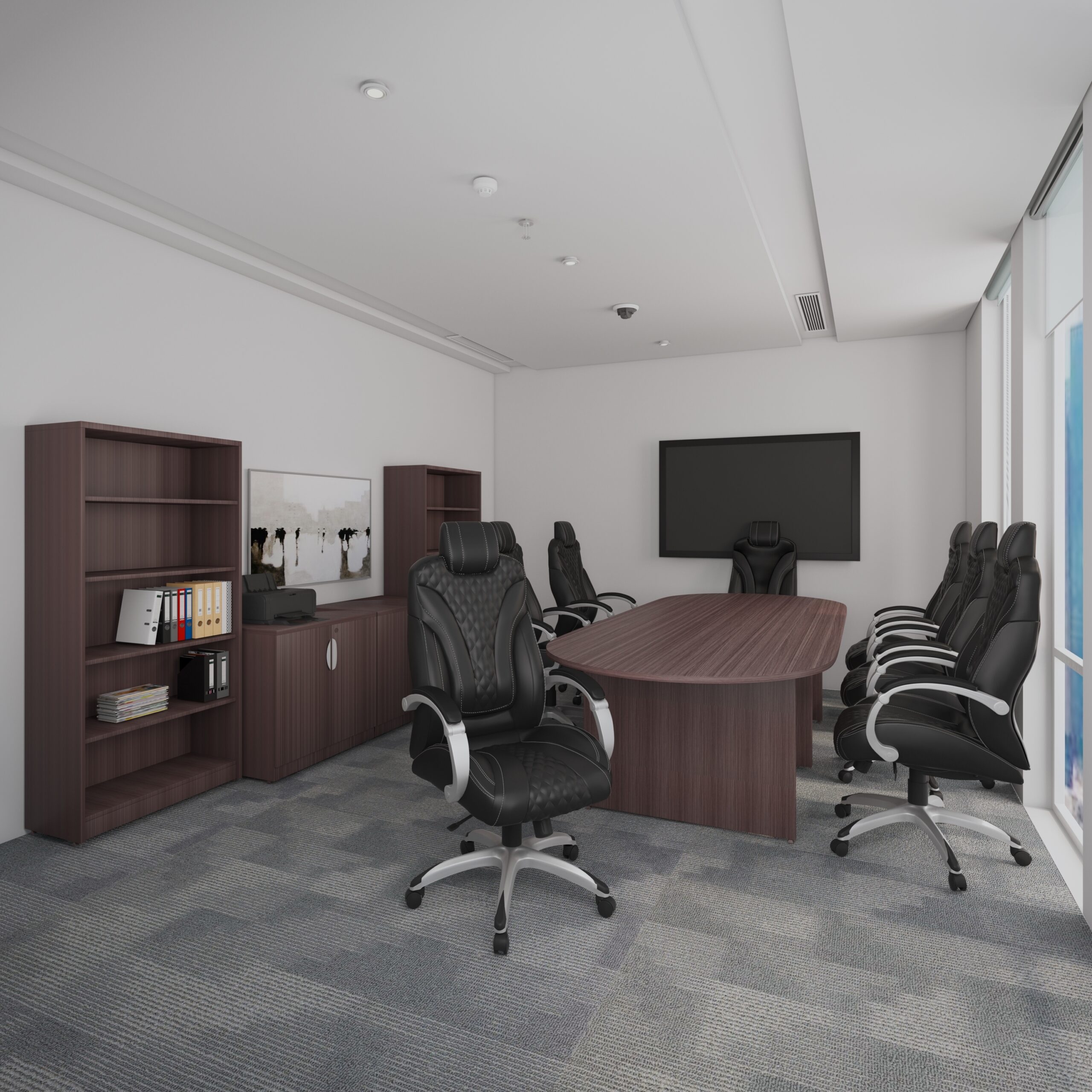 Boss Bentley Hinged Arm Executive Chair With Synchro-Tilt, Black - Image 9