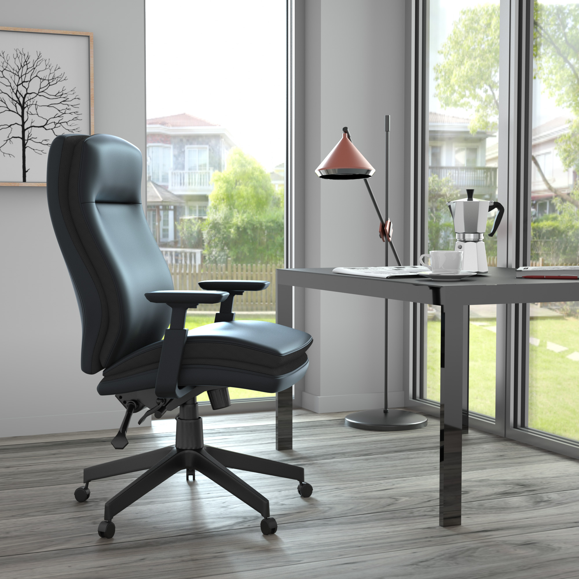 Boss Caressoft Executive High Back Chair w/ Adjustable Arms - Image 8