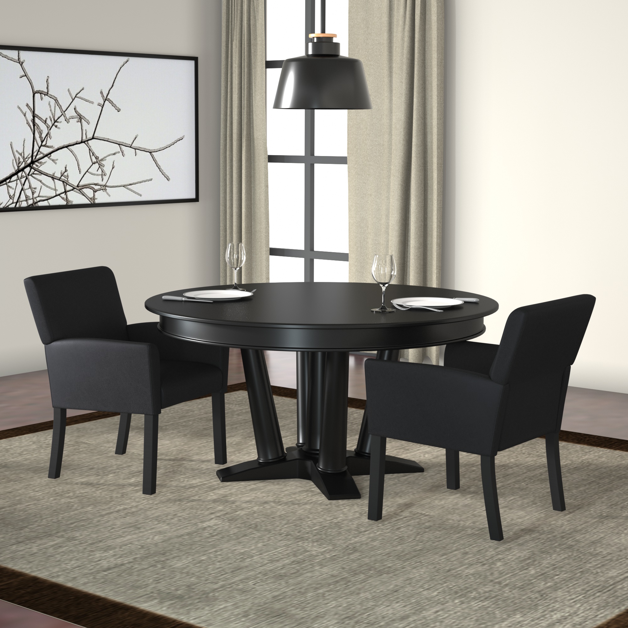 Boss Box Arm guest, accent or dining chair W/Black Base - Image 11