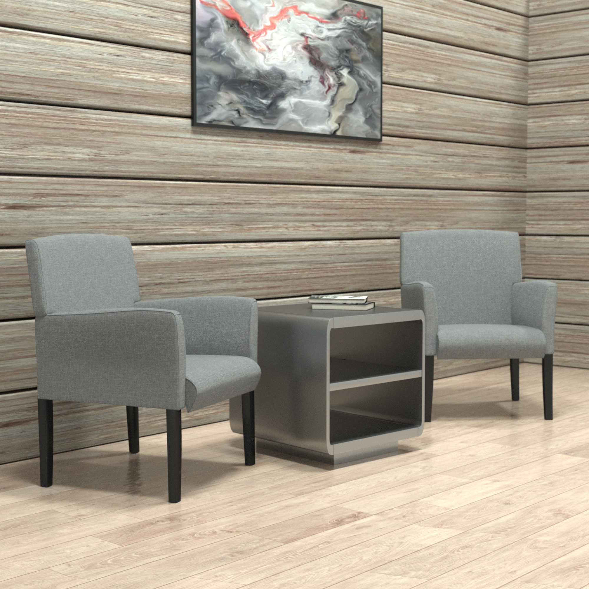 Boss Box Arm guest, accent or dining chair W/Black Base - Image 5