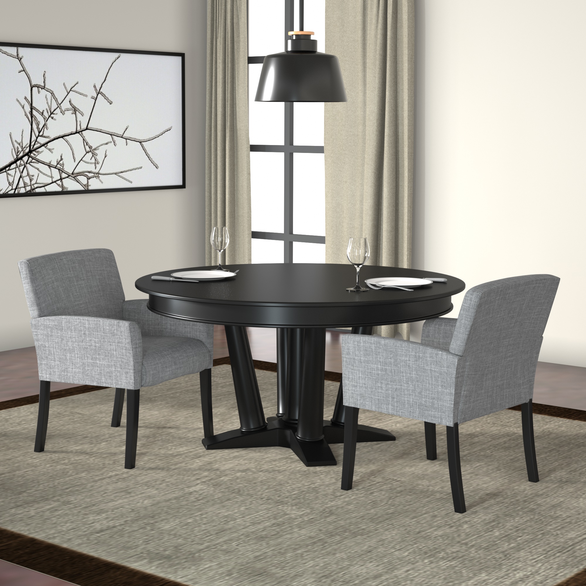 Boss Box Arm guest, accent or dining chair W/Black Base - Image 4
