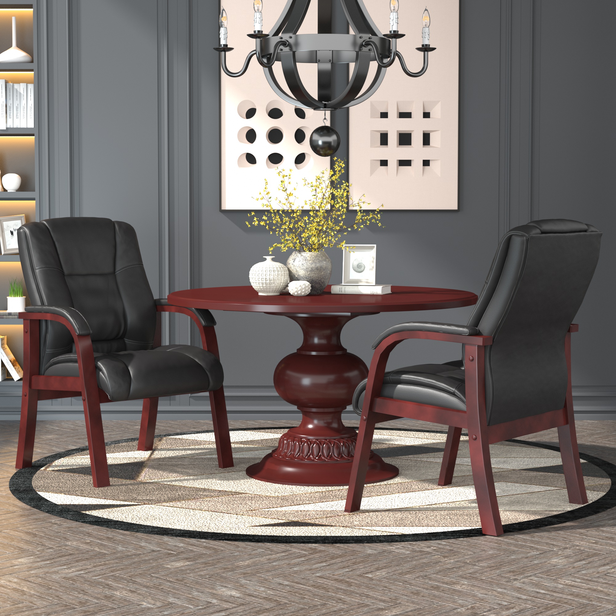 Boss Mid Back Wood Finished guest, accent or dining chair - Image 4