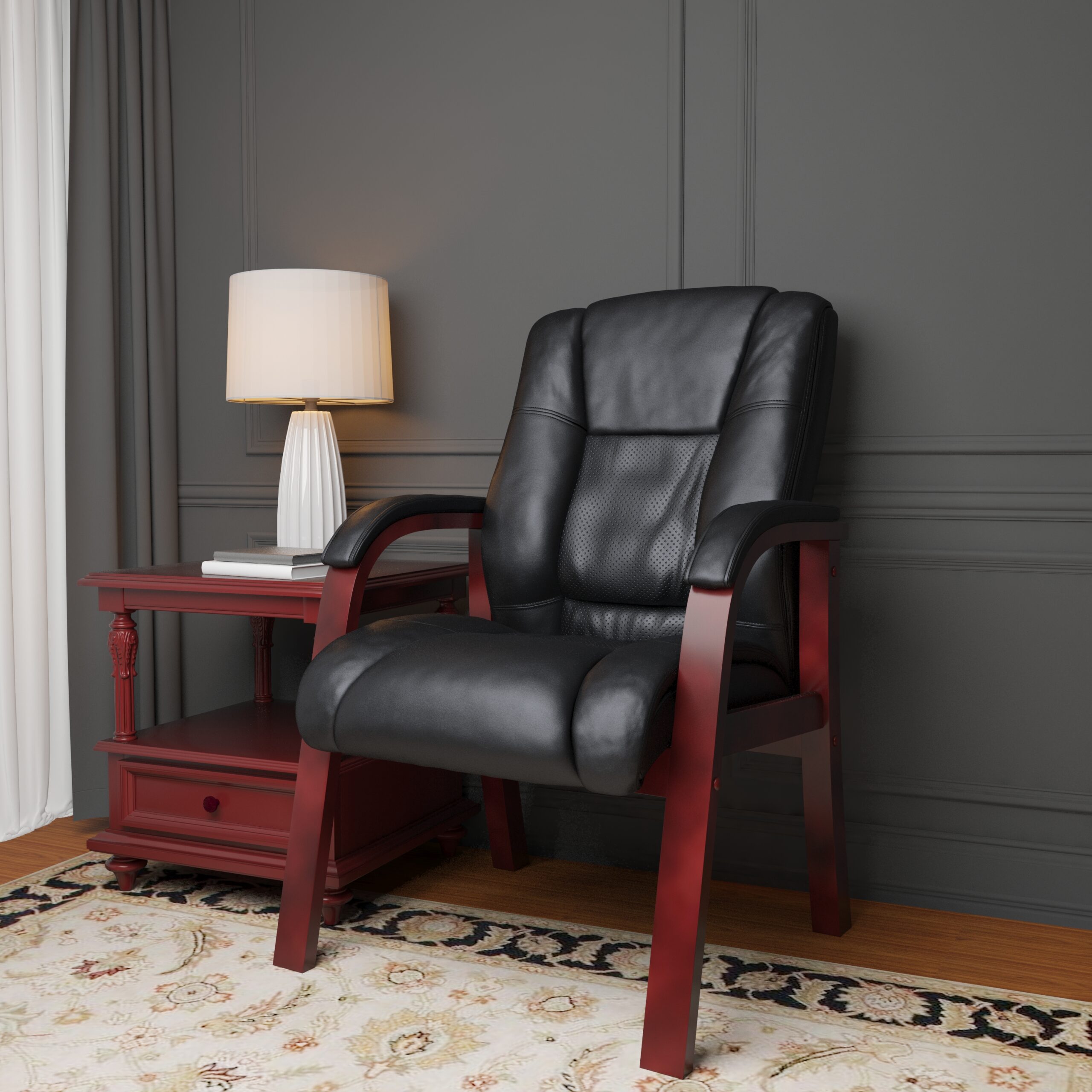 Boss Mid Back Wood Finished guest, accent or dining chair - Image 3