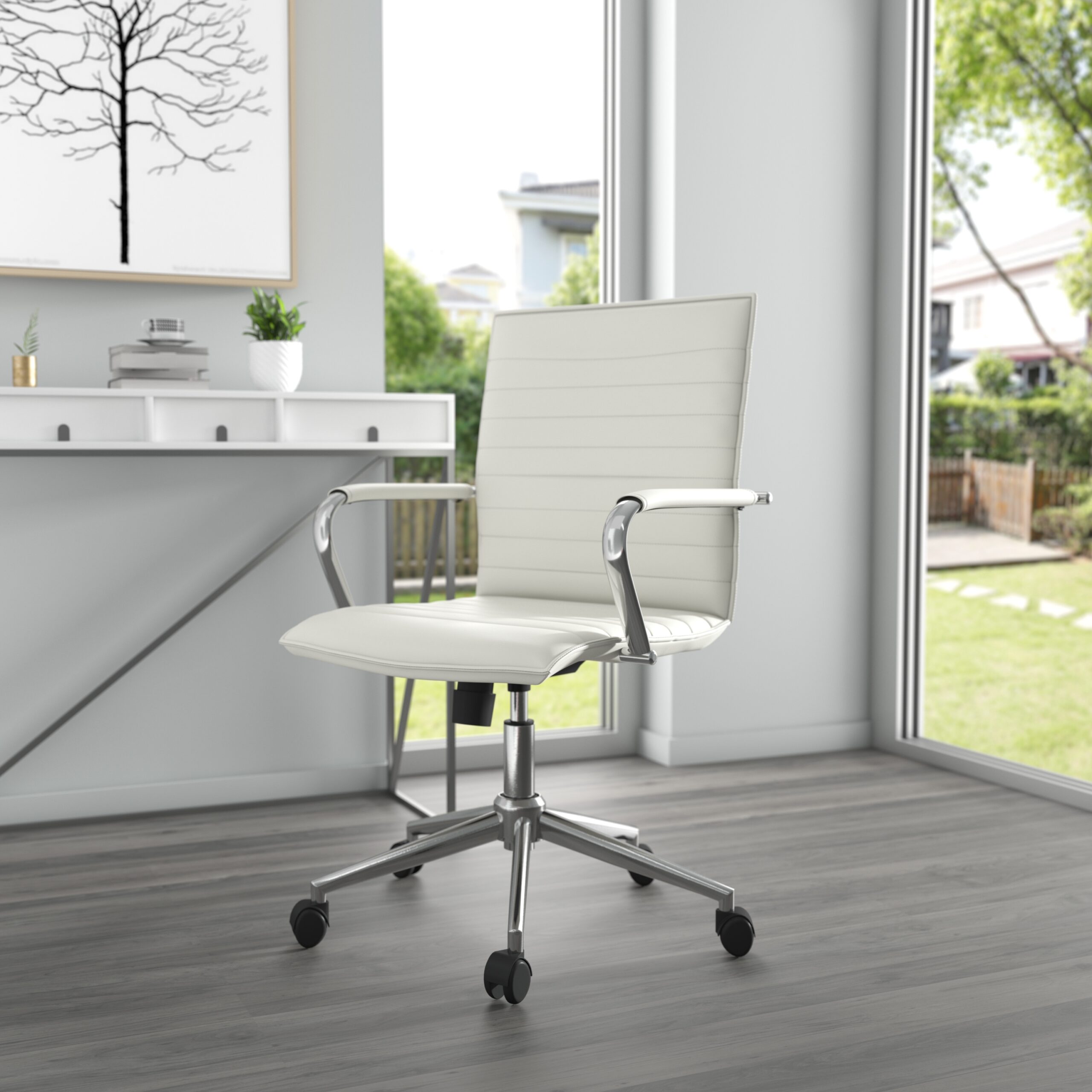 Boss Hospitality Task Chair with Fixed Chrome Arms - Image 9