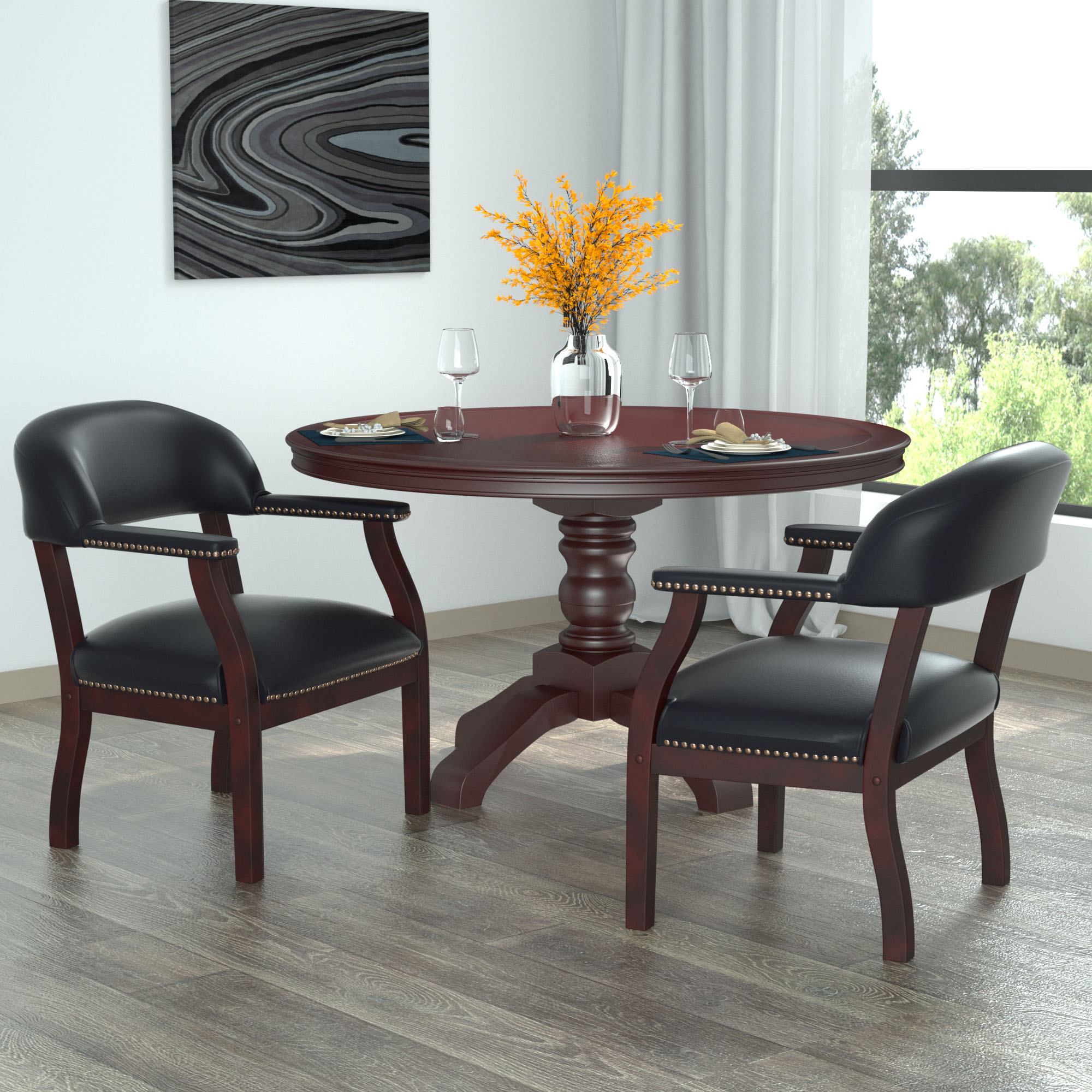 Boss Captain's guest, accent or dining chair in Black Caressoft Vinyl - Image 10