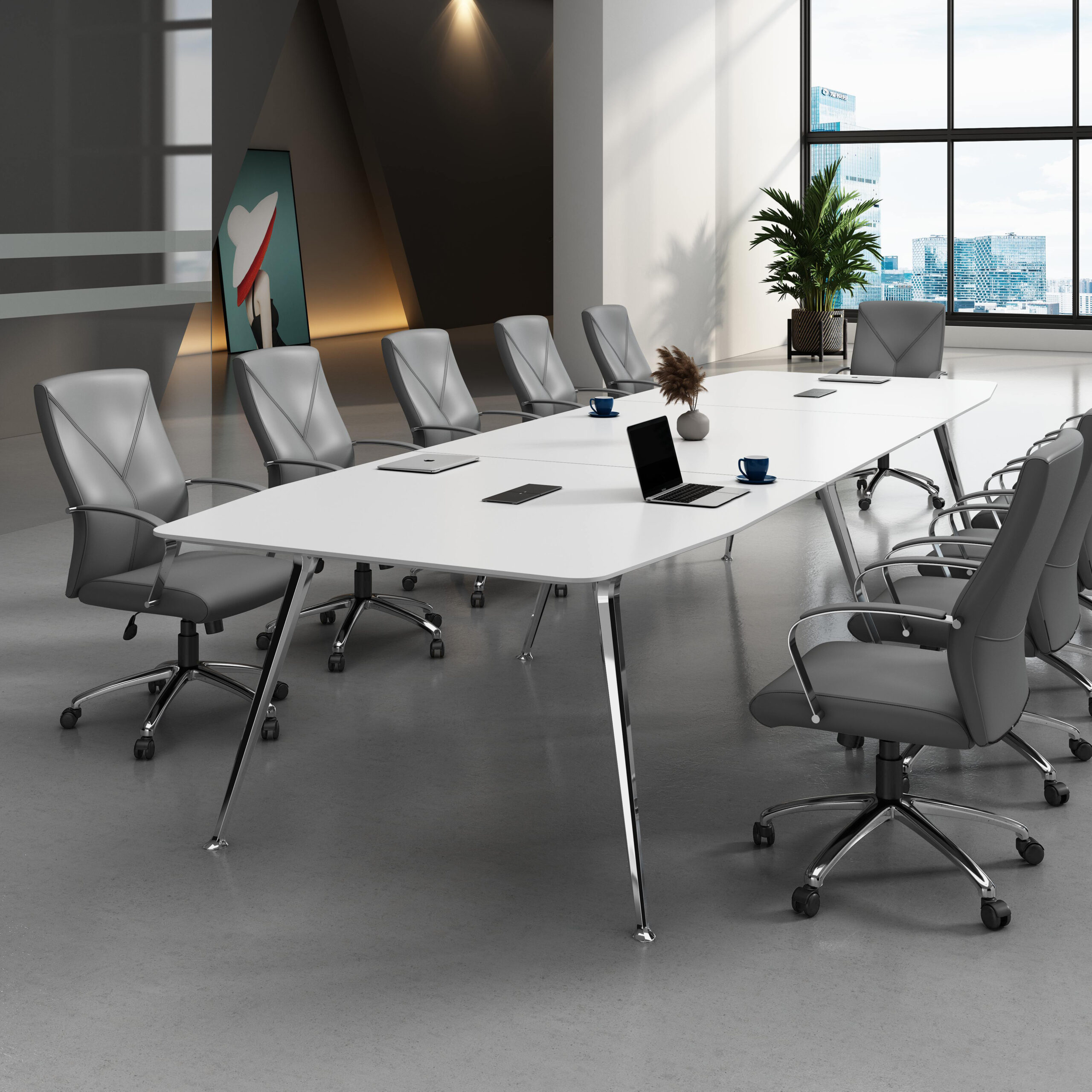 Boss LeatherPlus Executive Chair-Grey - Image 12