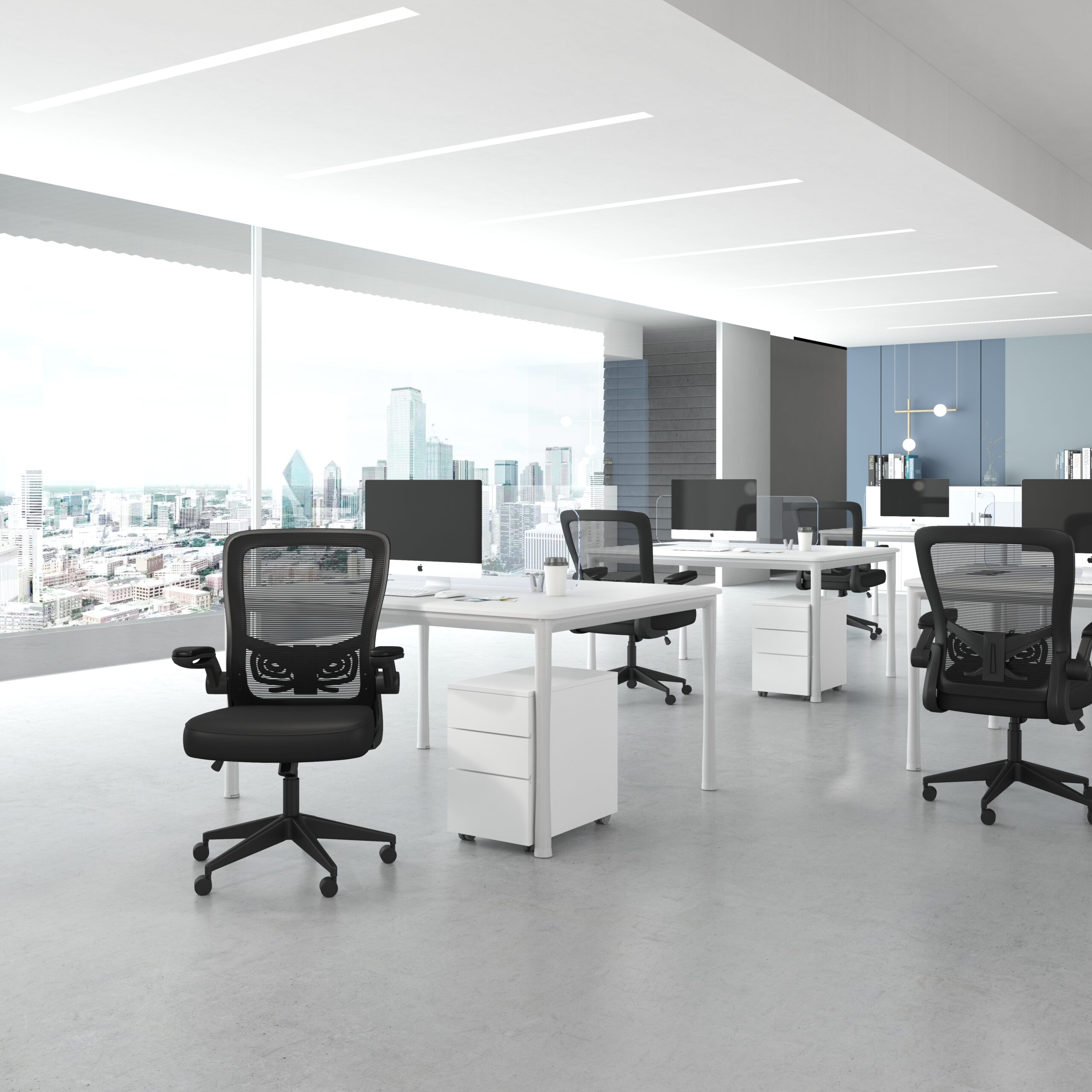 Boss Black Mesh, Flip Arm, Task Chair, Black Frame - Image 8