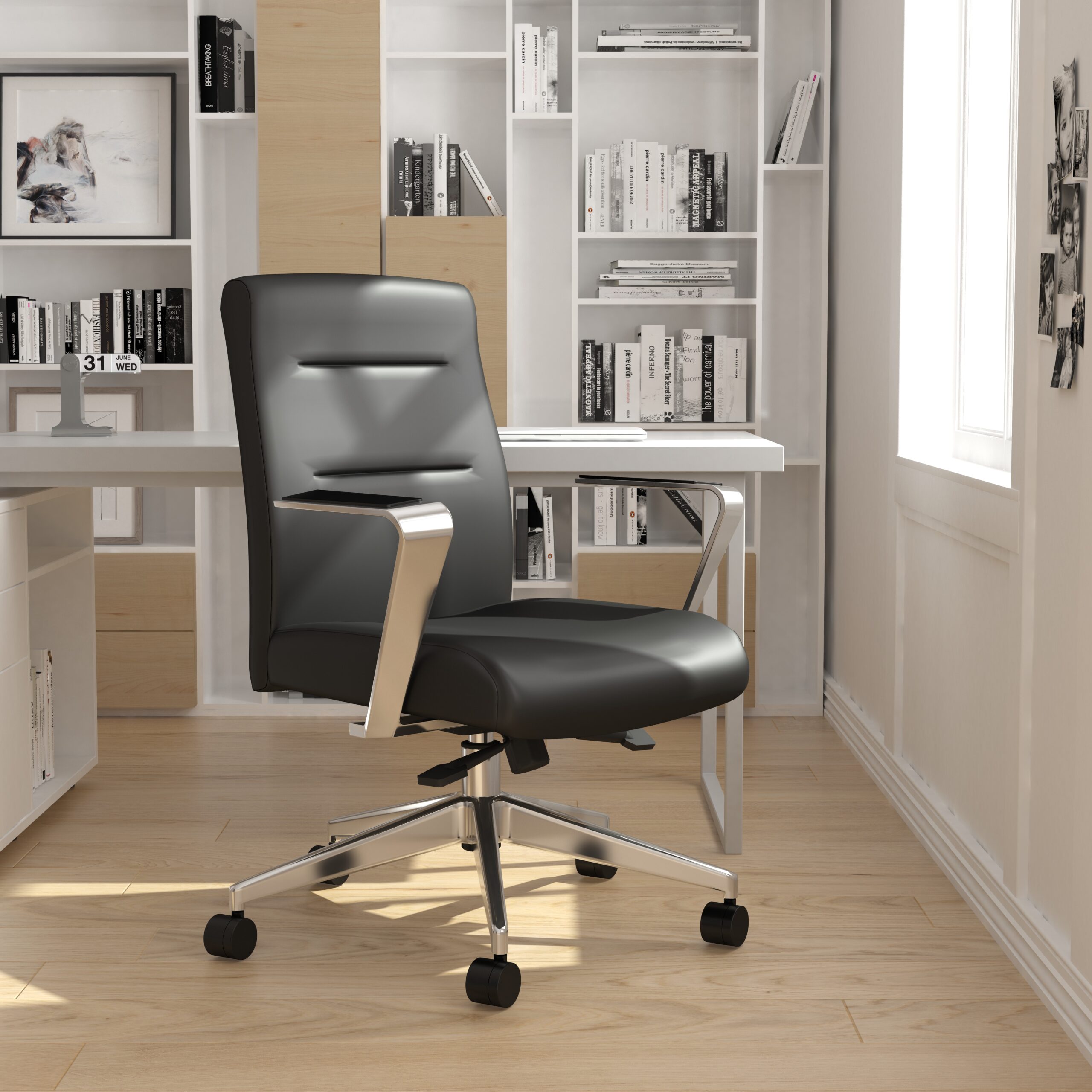 Boss Modern Conference Chair with Aluminum Arm & Base - Image 9