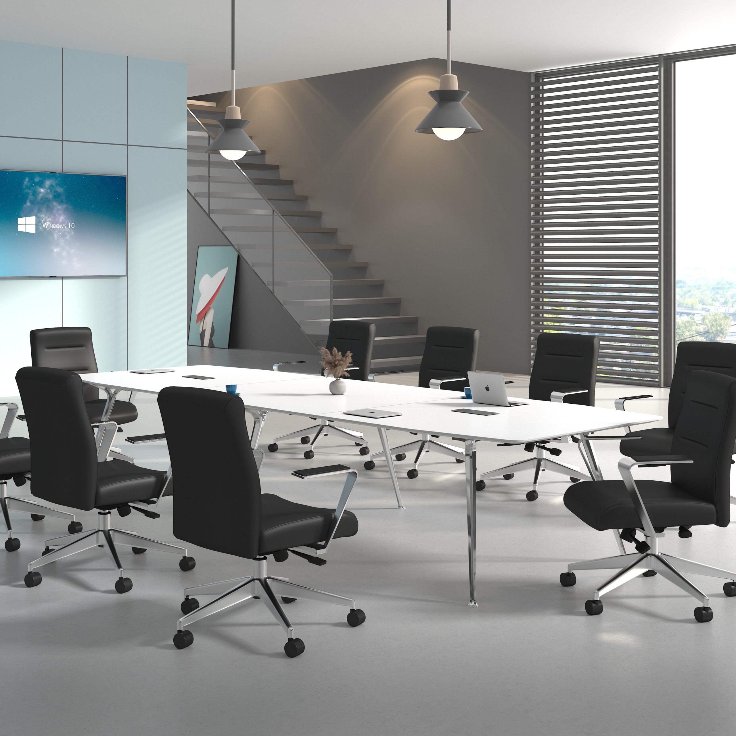 Boss Modern Conference Chair with Aluminum Arm & Base - Image 10