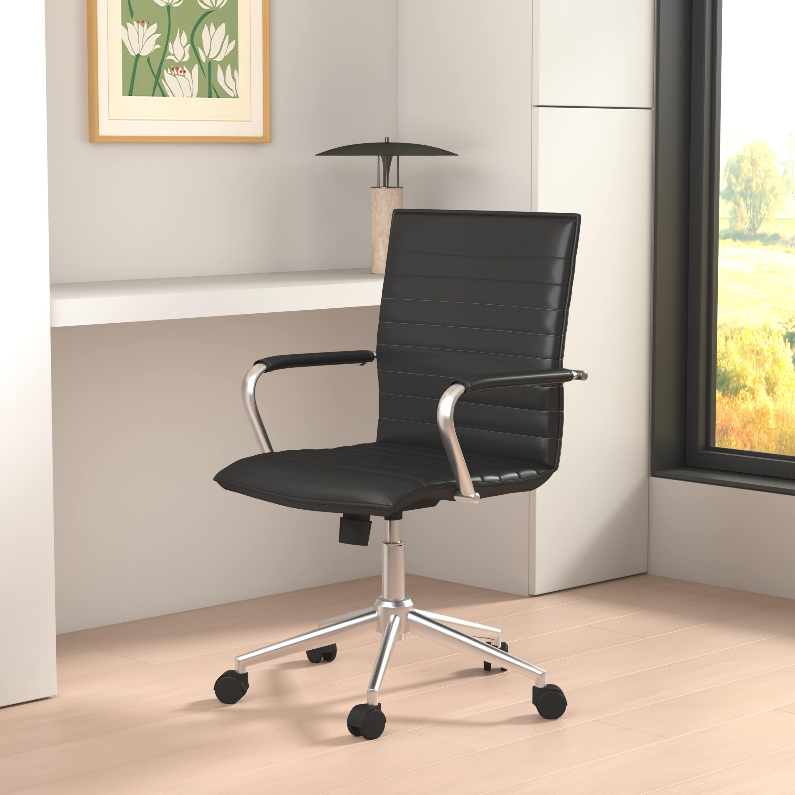 Boss Hospitality Task Chair with Fixed Chrome Arms - Image 13
