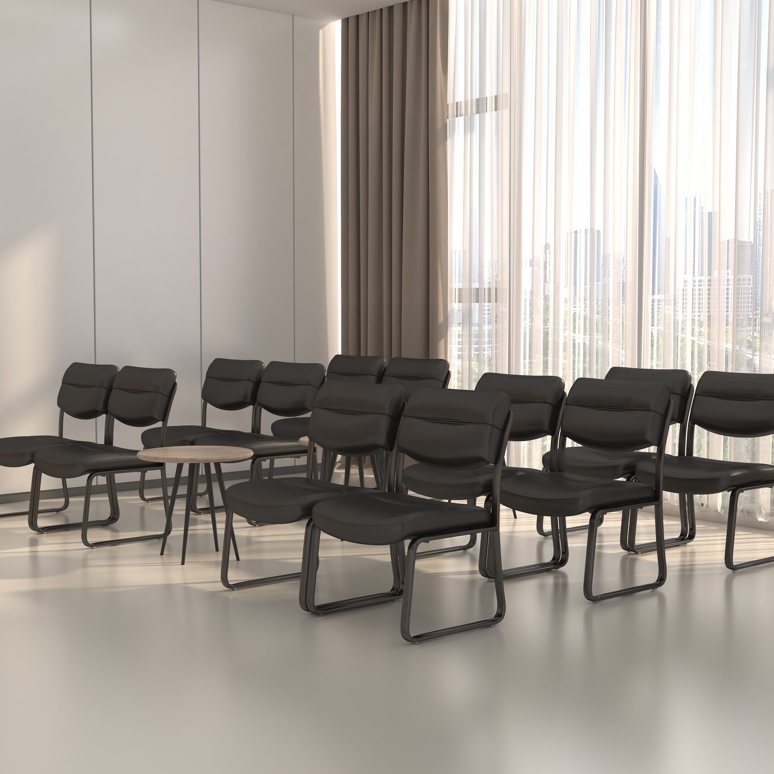 Boss Leather Sled Base Side Chair - Image 6