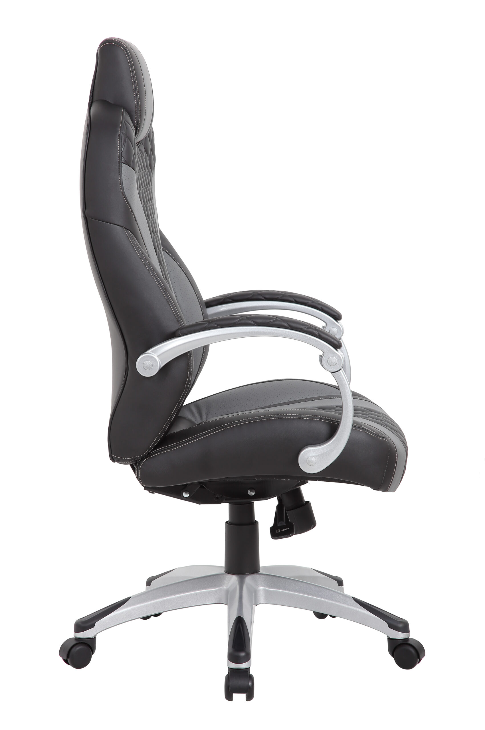 Boss Bentley Hinged Arm Executive Chair With Synchro-Tilt, Black/Grey - Image 5