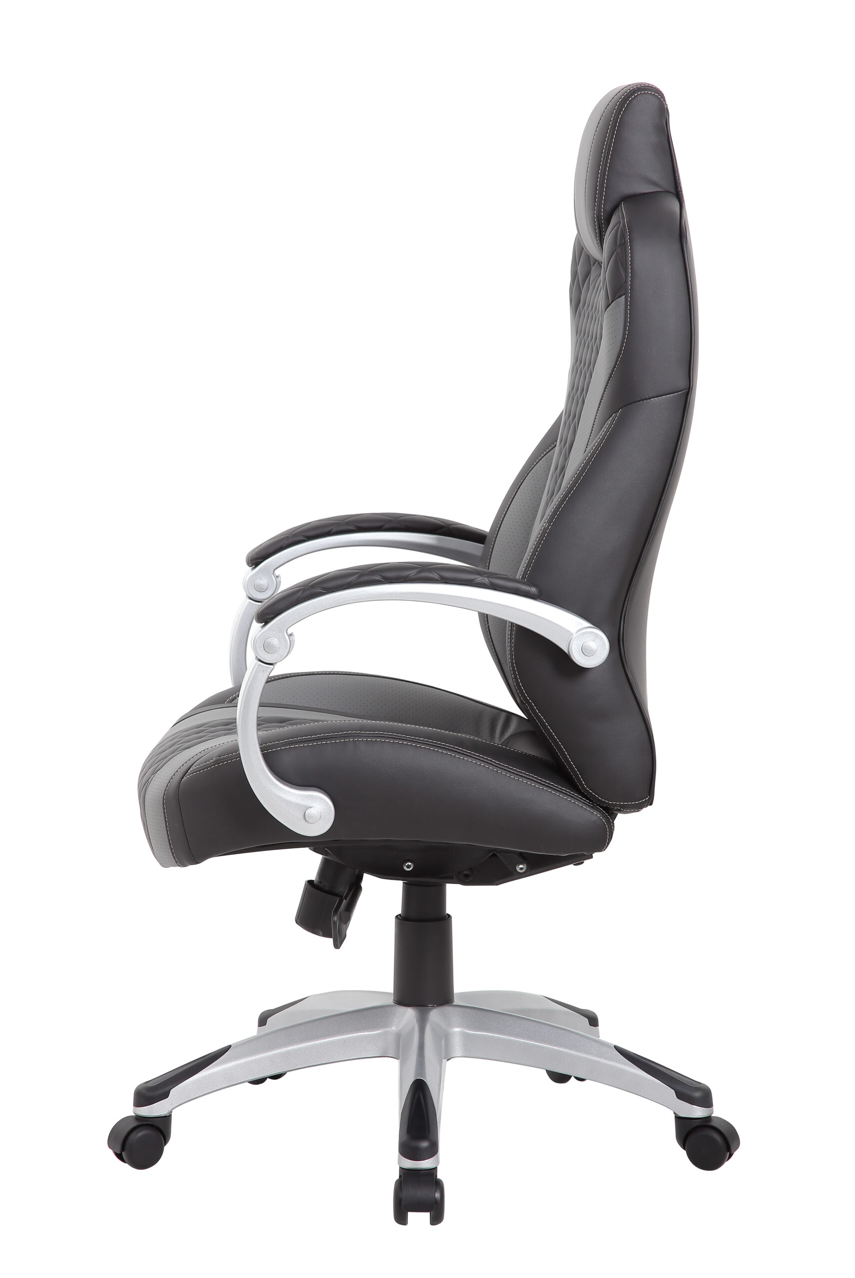 Boss Bentley Hinged Arm Executive Chair With Synchro-Tilt, Black/Grey - Image 7