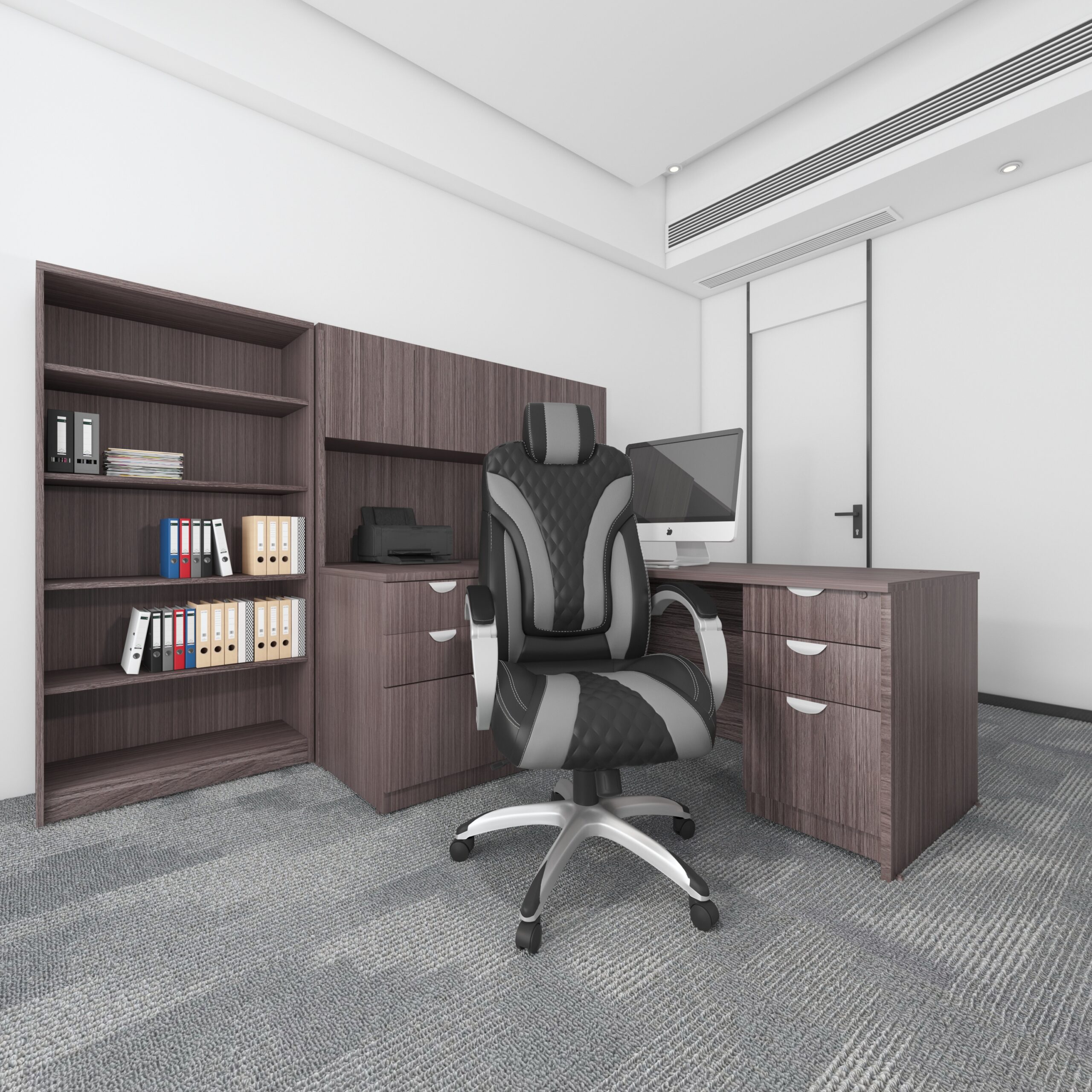 Boss Bentley Hinged Arm Executive Chair With Synchro-Tilt, Black/Grey - Image 8