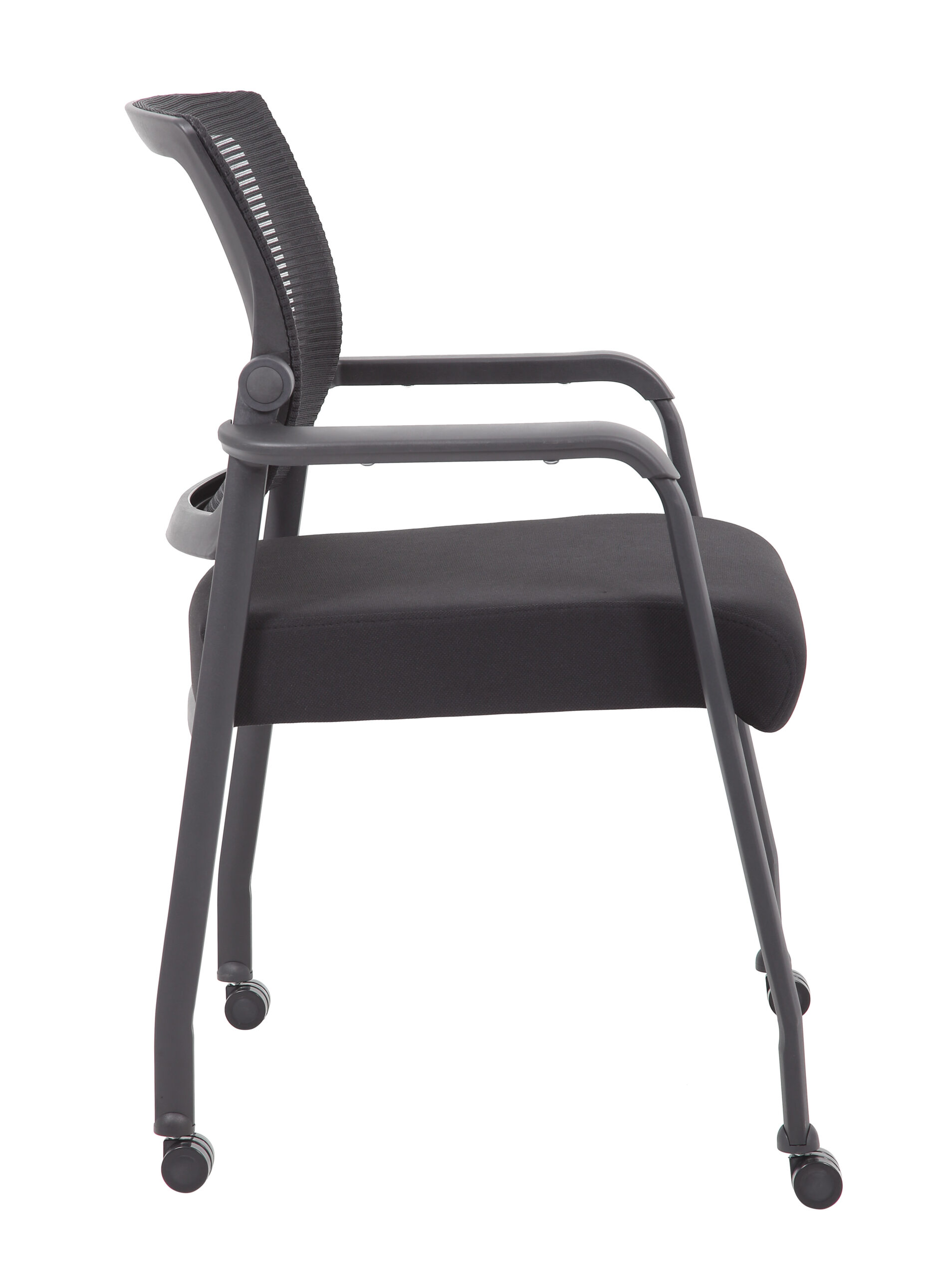 Boss Linear Mesh 4-Legged Guest Chair w/ Casters - Image 6