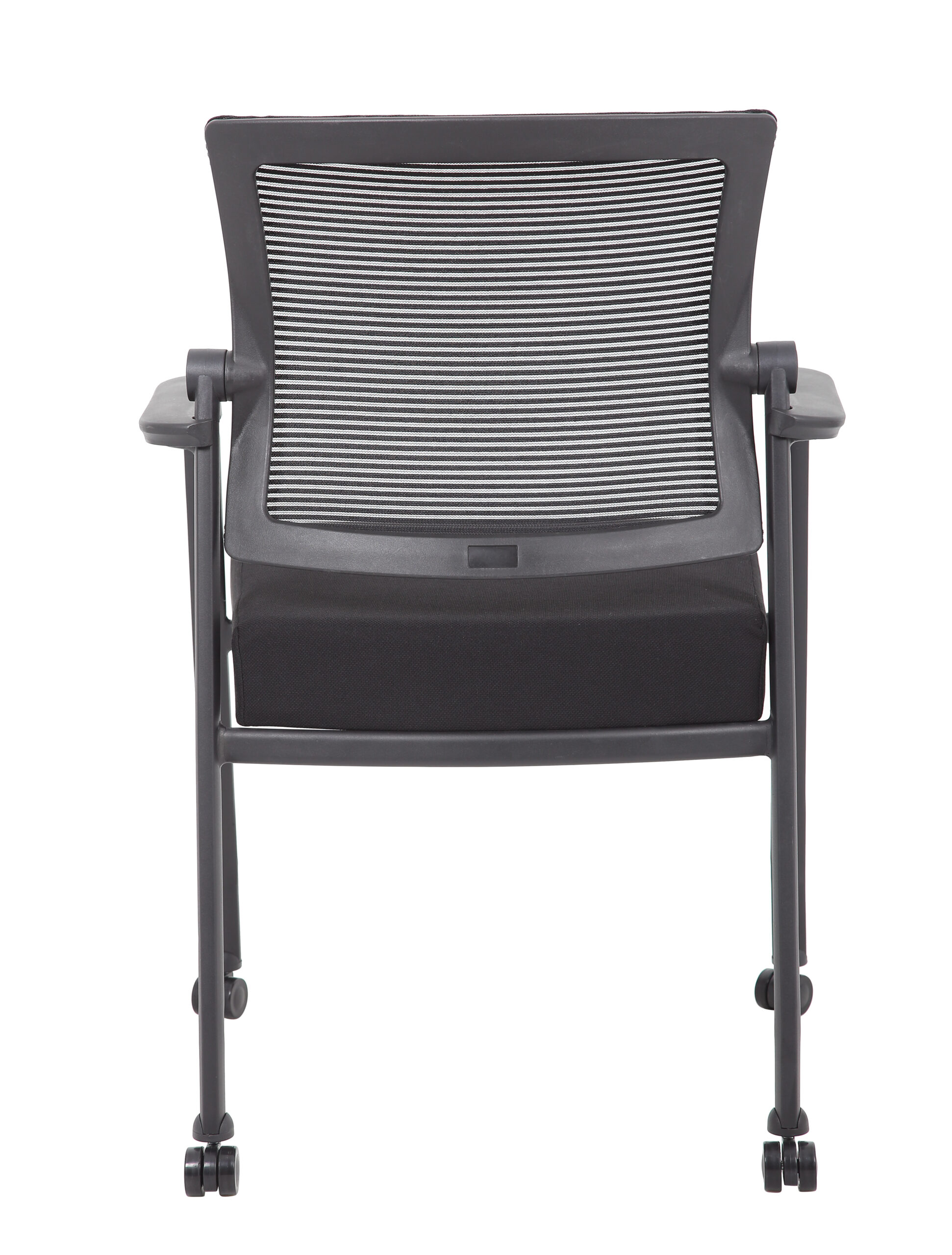 Boss Linear Mesh 4-Legged Guest Chair w/ Casters - Image 2