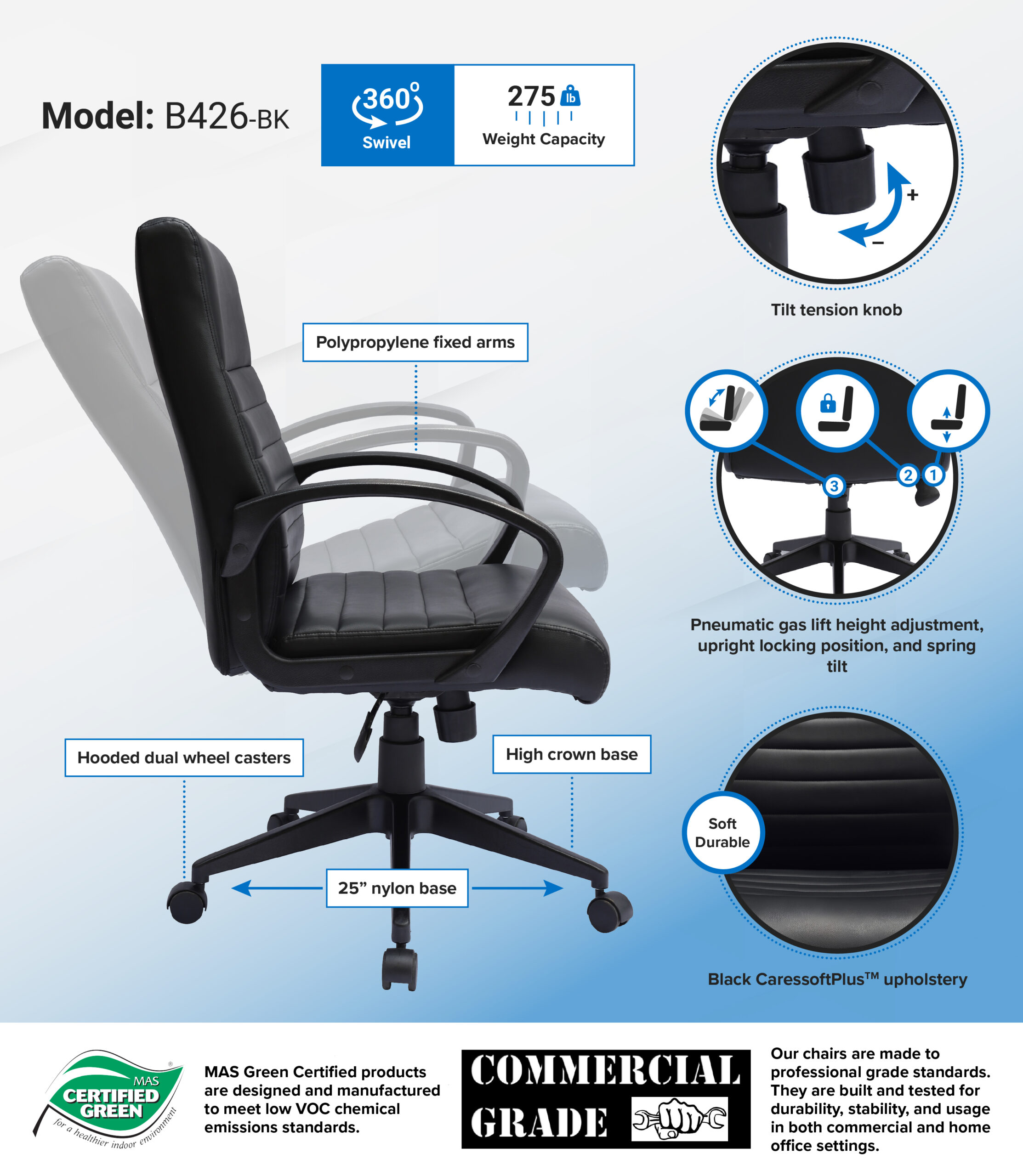 Boss Ribbed Back Task Chair - Image 2